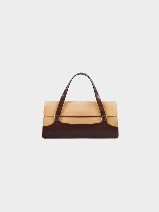 Miu Miu FW 1999 Two-Tone Brown Mini Leather Bag