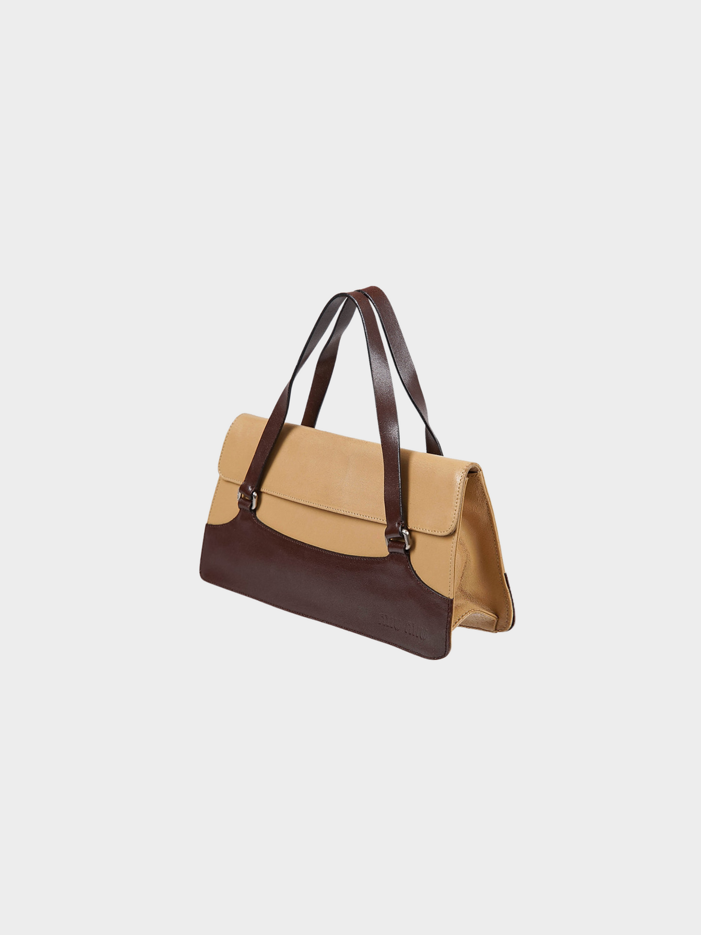 Miu Miu FW 1999 Two-Tone Brown Mini Leather Bag