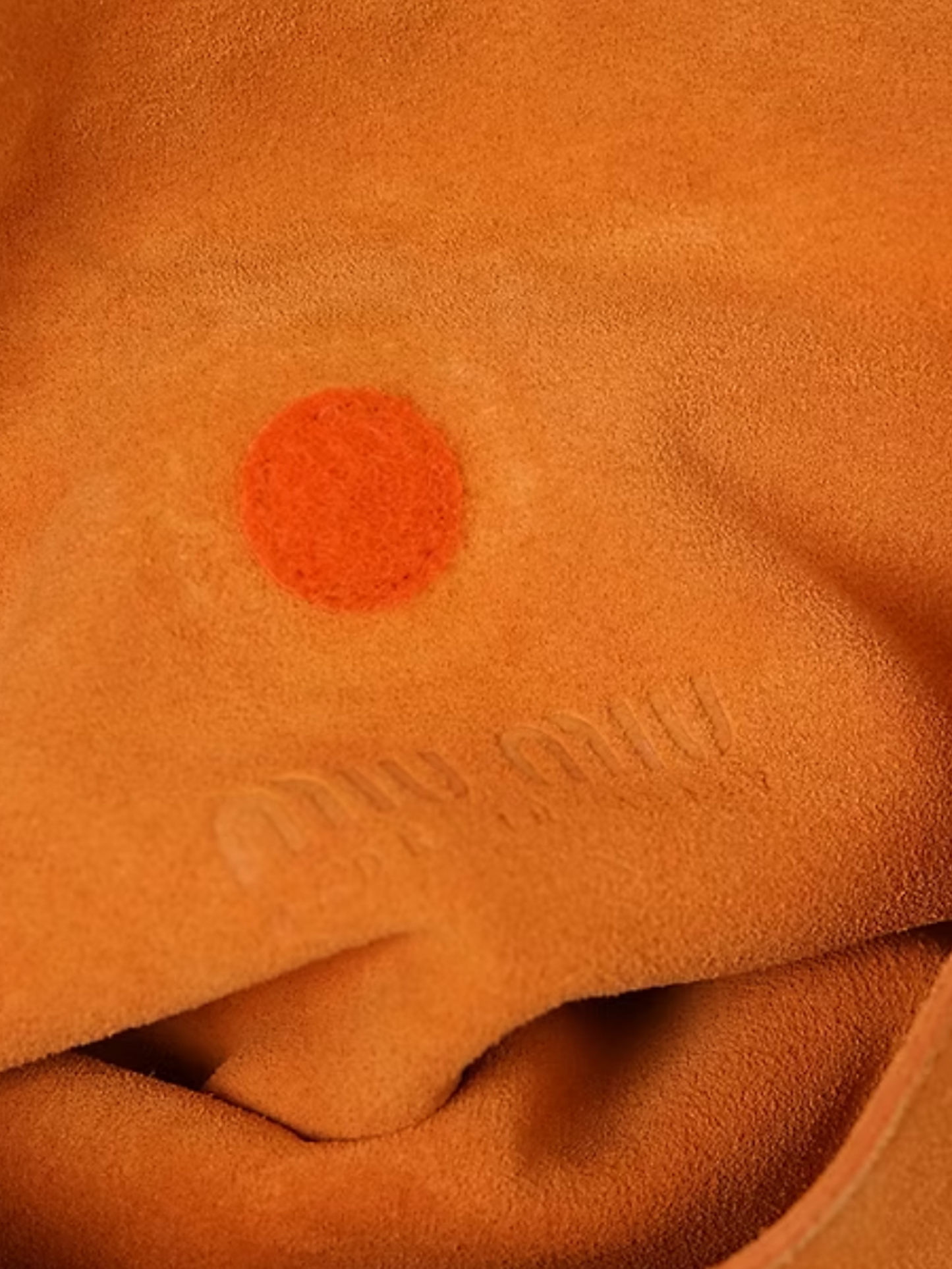 Miu Miu SS 1999 Orange Suede Bag