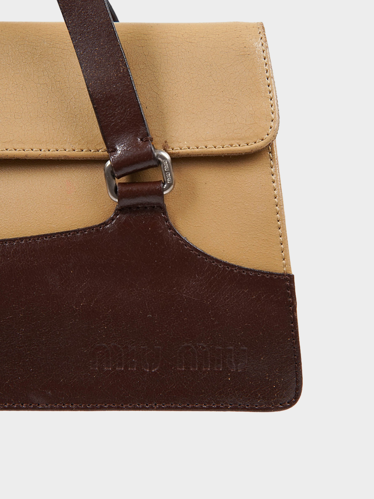Miu Miu FW 1999 Two-Tone Brown Mini Leather Bag