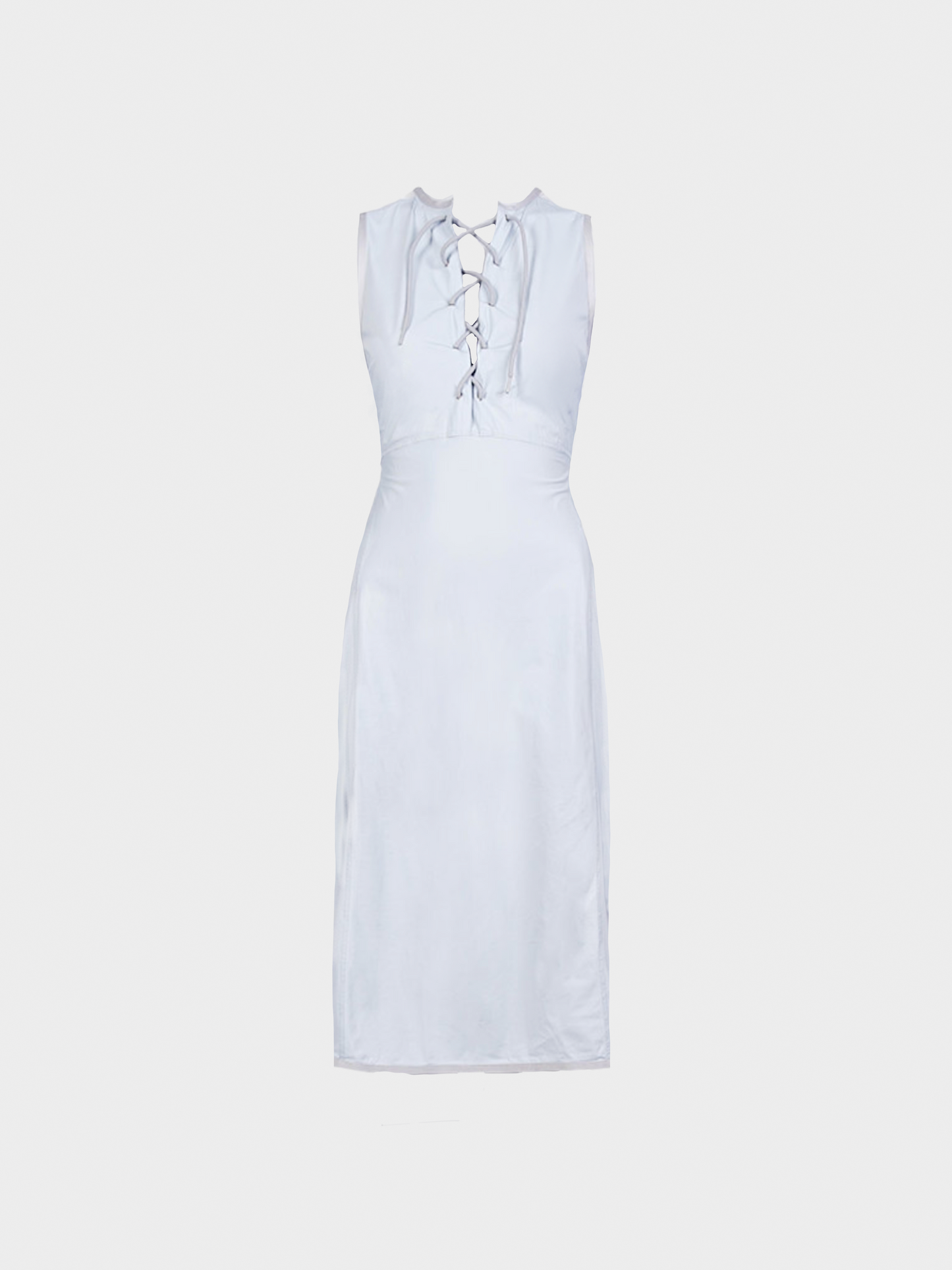 Prada SS 1999 Light Blue Polyester Midi Dress