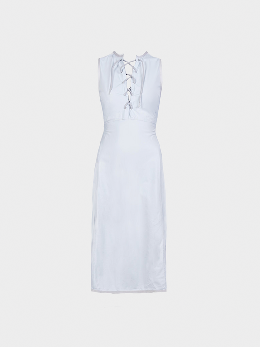 Prada SS 1999 Light Blue Polyester Midi Dress
