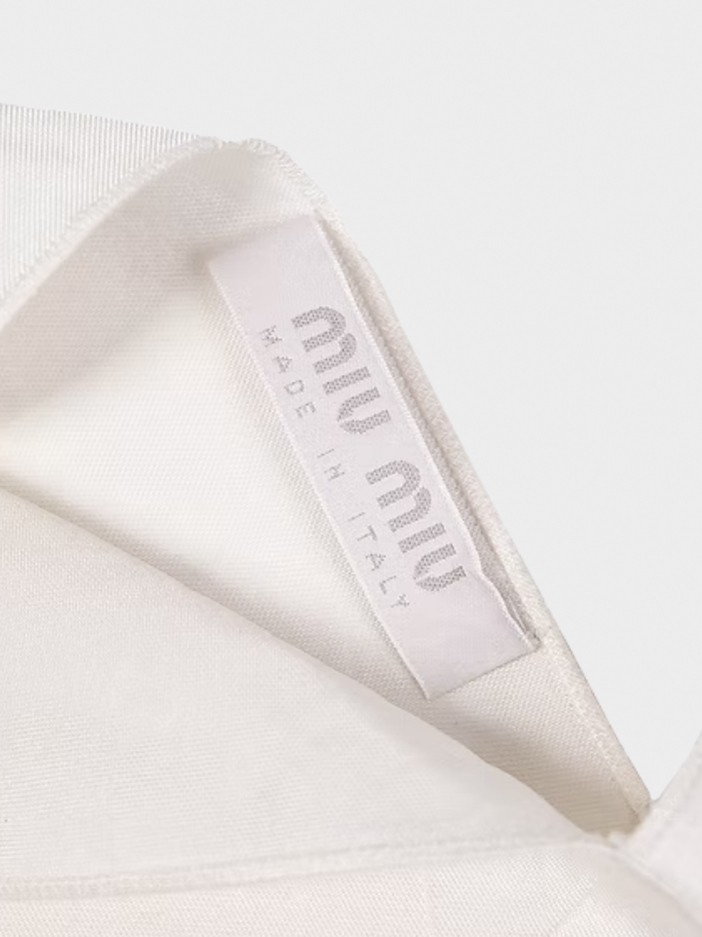Miu Miu FW 1998 White V-Neck Mini Dress