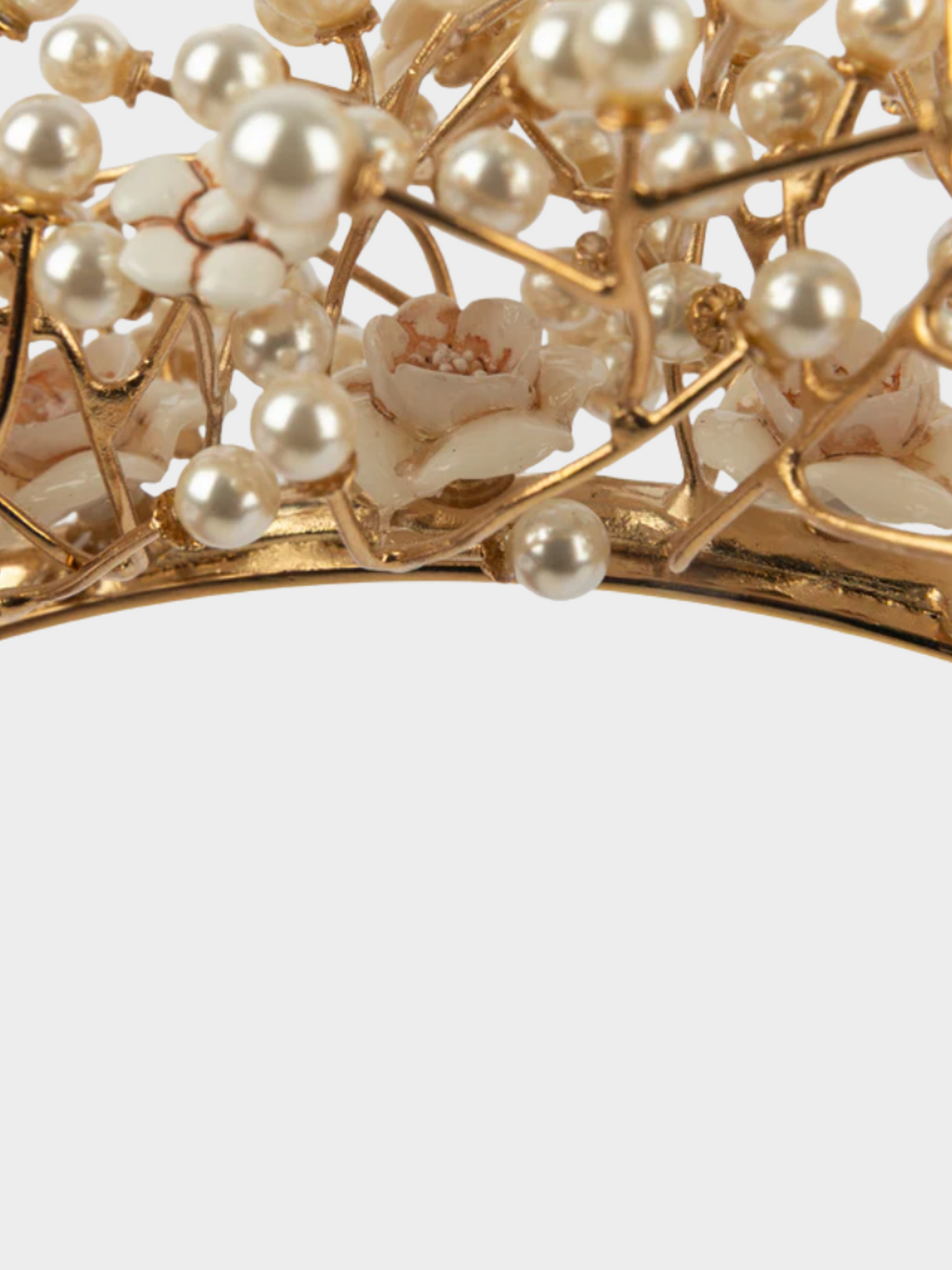 Miu Miu 2010s Golden Pearl headband