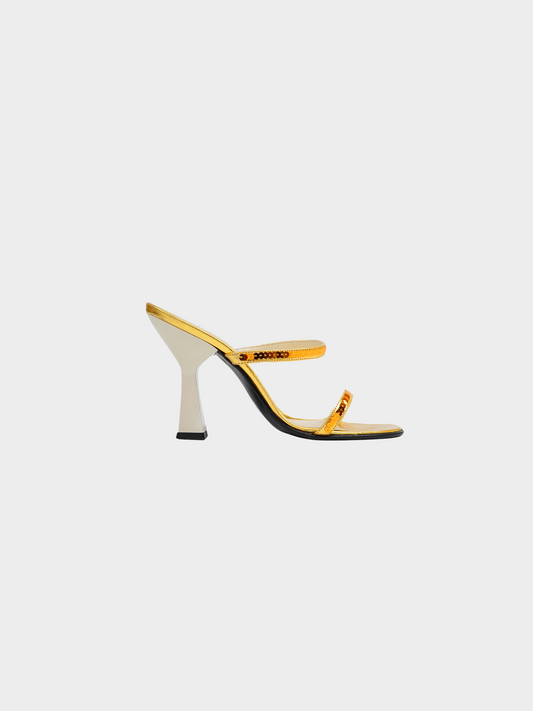 Miu Miu SS 1998 Gold Sequin Heels