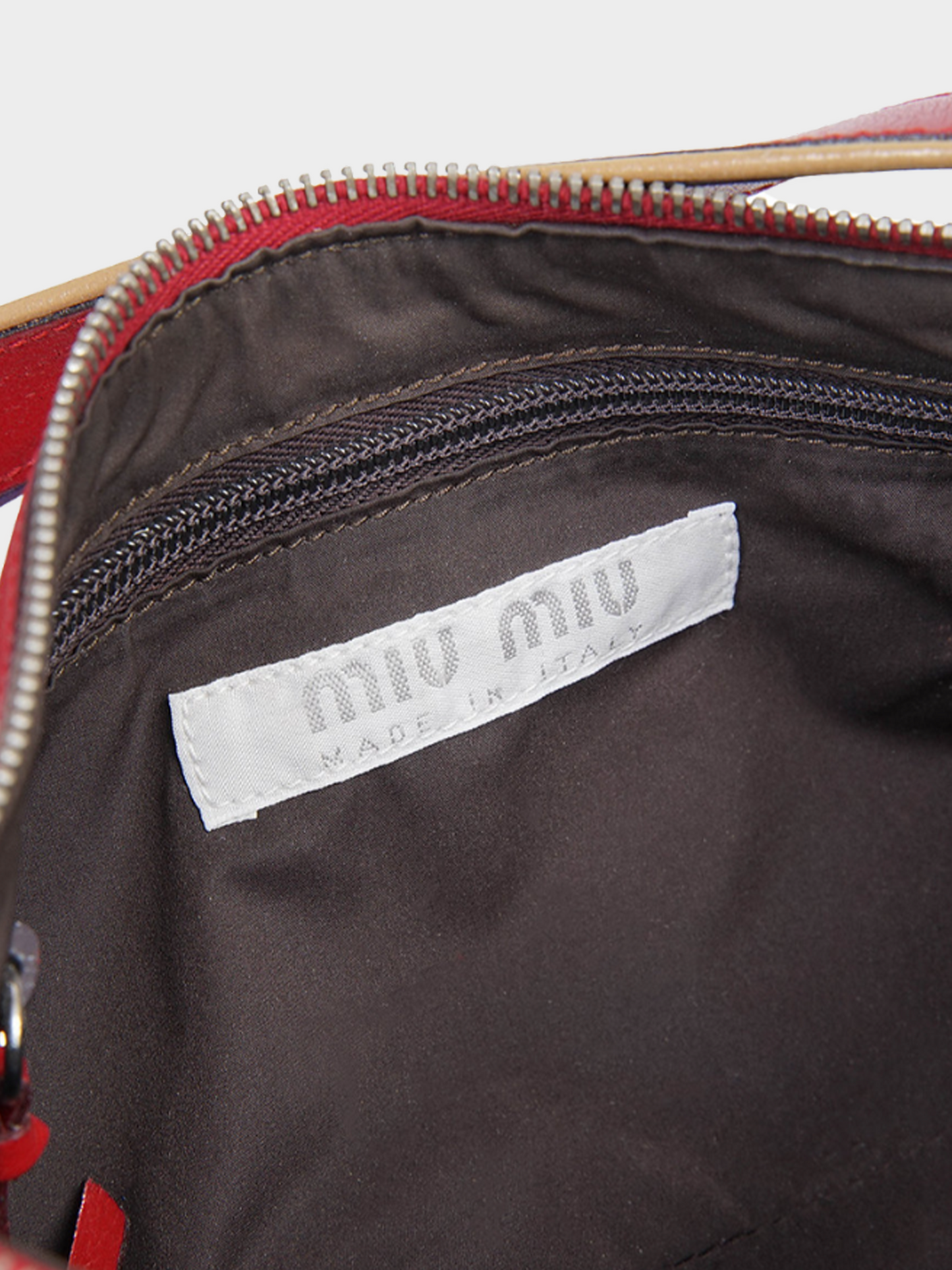 Miu Miu SS 2000 Red Leather Shoulder Bag