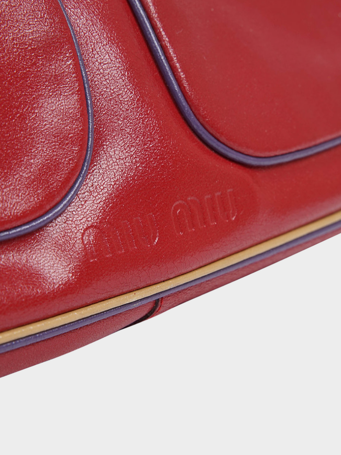 Miu Miu SS 2000 Red Leather Shoulder Bag