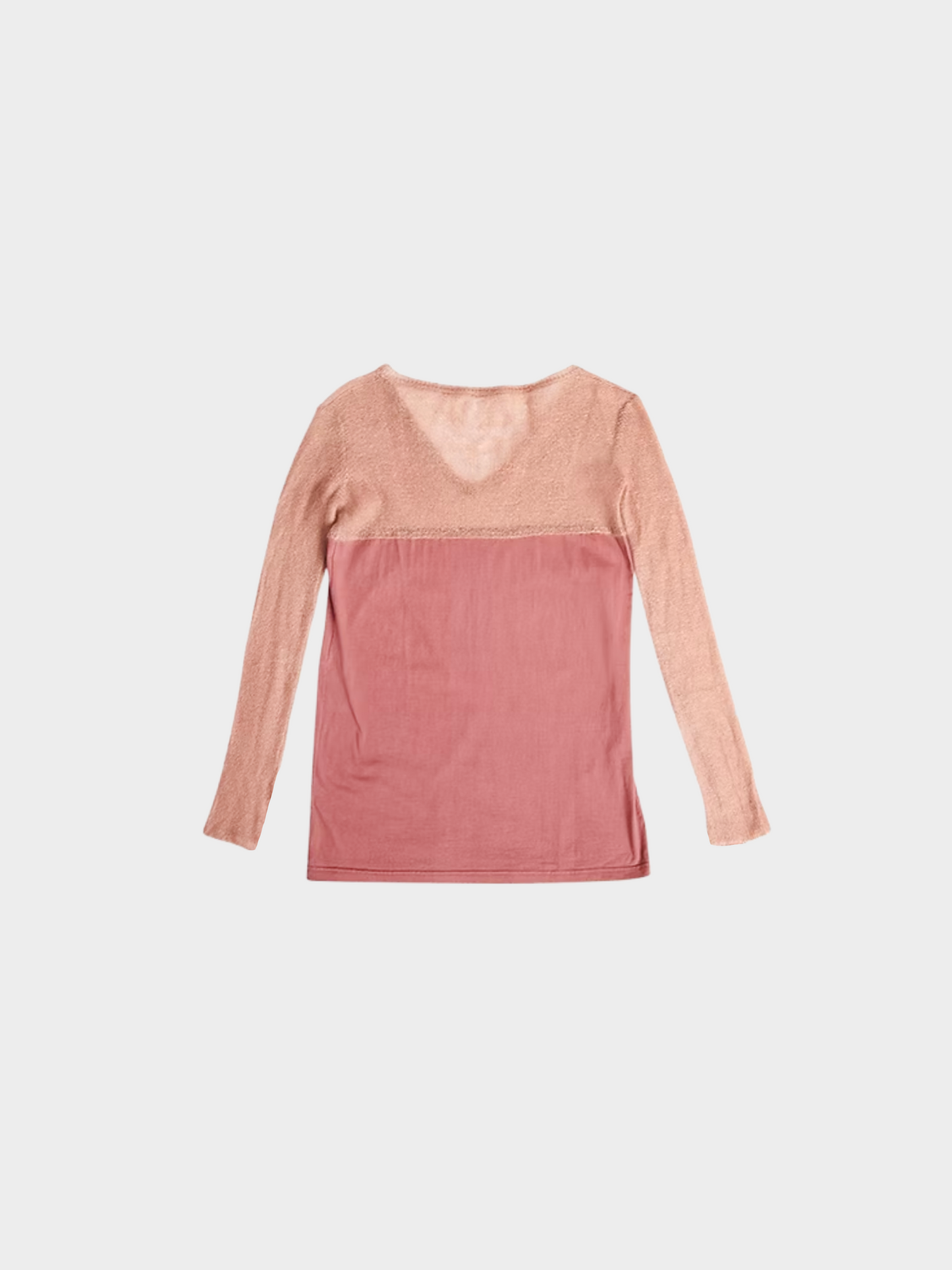 Miu Miu FW 2003 Pink Graphic Printed Mohair Long Sleeved Top