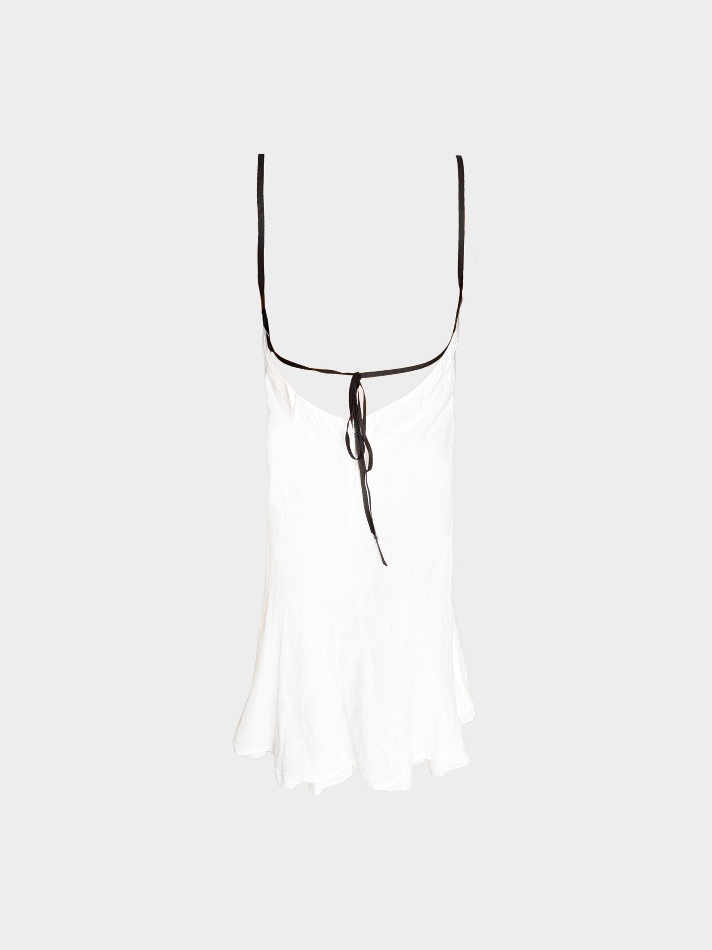 Miu Miu SS 2005 White Cotton Linen Abstract Print Dress