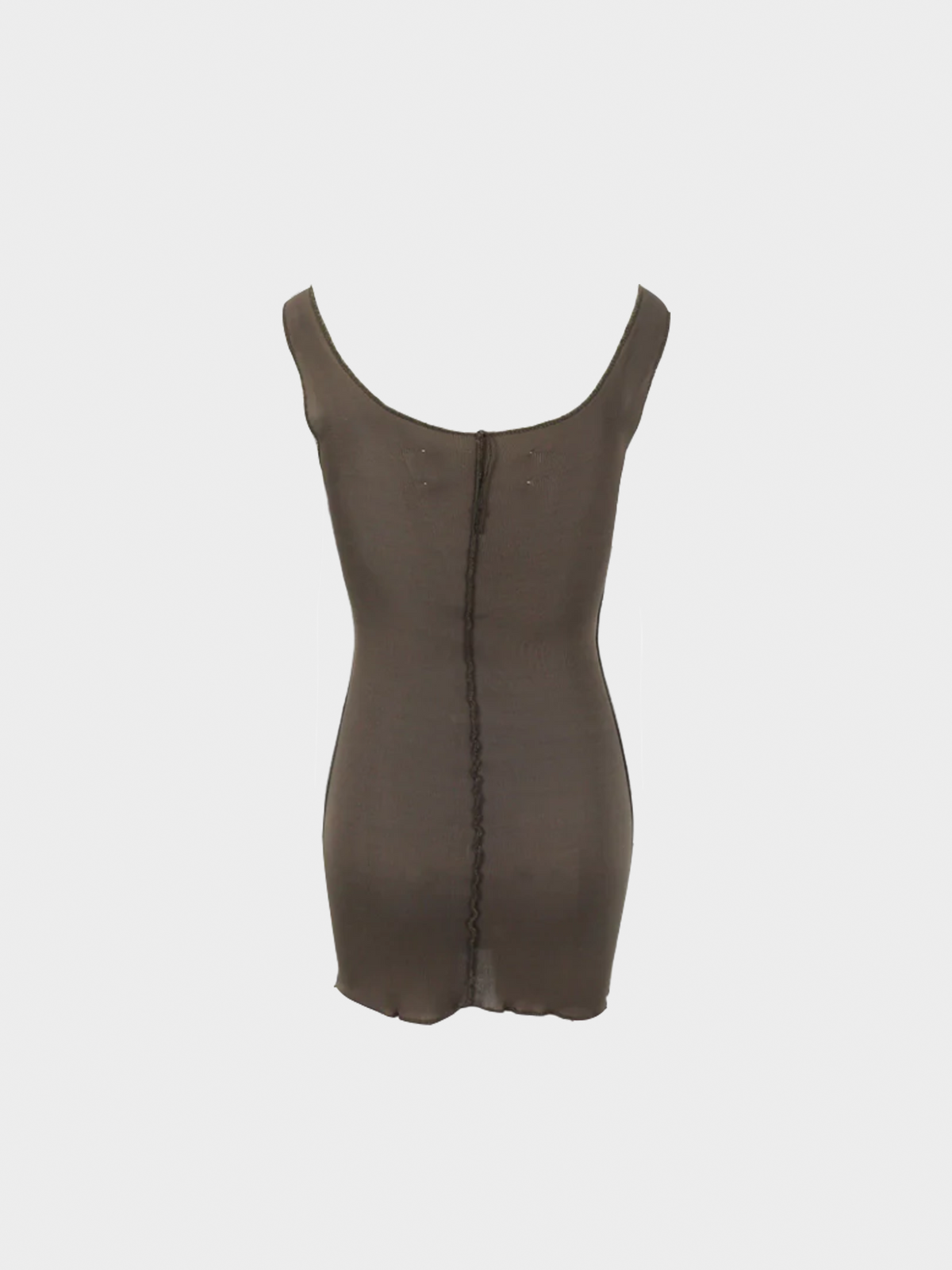 Maison Martin Margiela SS 1994 Taupe Mesh Bodycon Mini dress