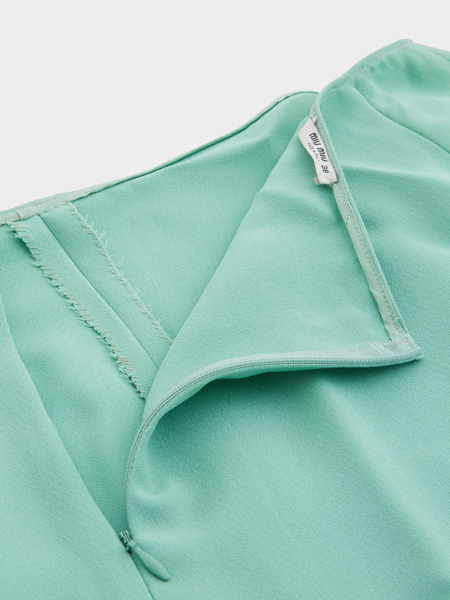 Miu Miu SS 2004 Mint Beaded Crewneck Top and Pencil Skirt Set