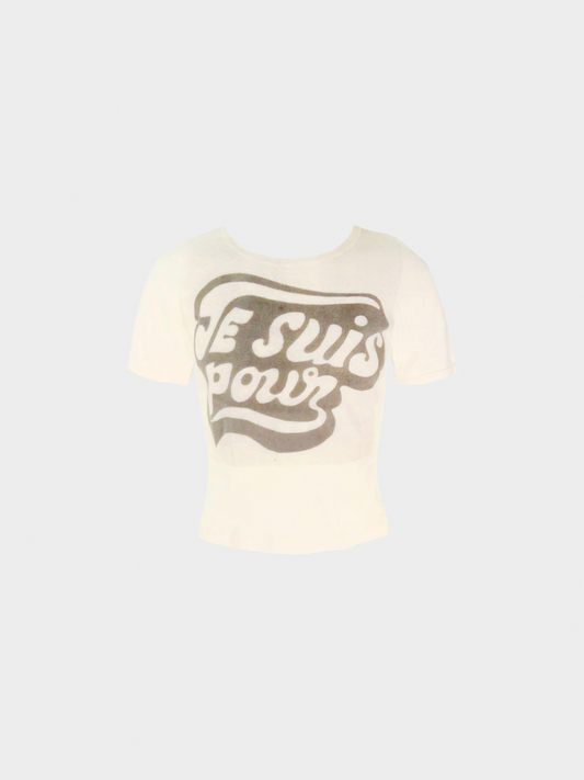Maison Martin Margiela SS 1999 Ivory Je Suis Pour Shirt