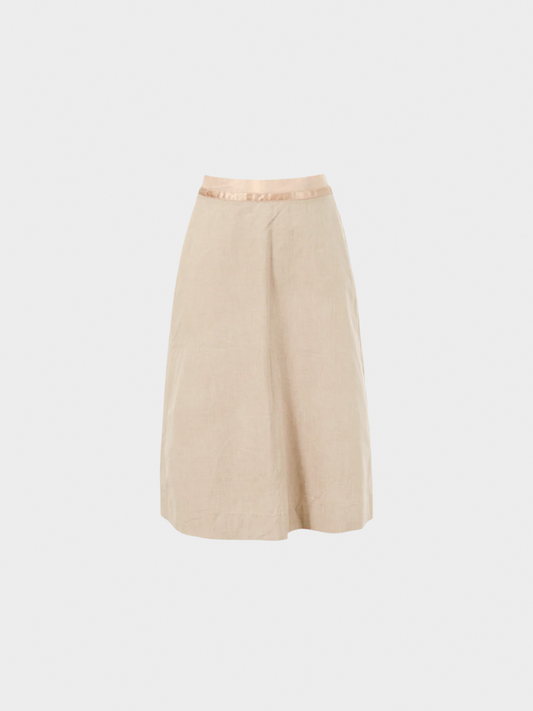 Maison Martin Margiela SS 2004 Light Brown Cotton Midi Skirt