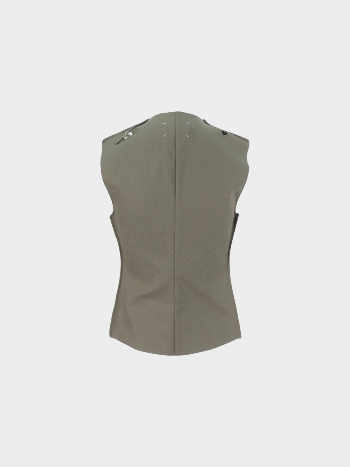 Maison Martin Margiela SS 1998 Olive Green Cotton Vest