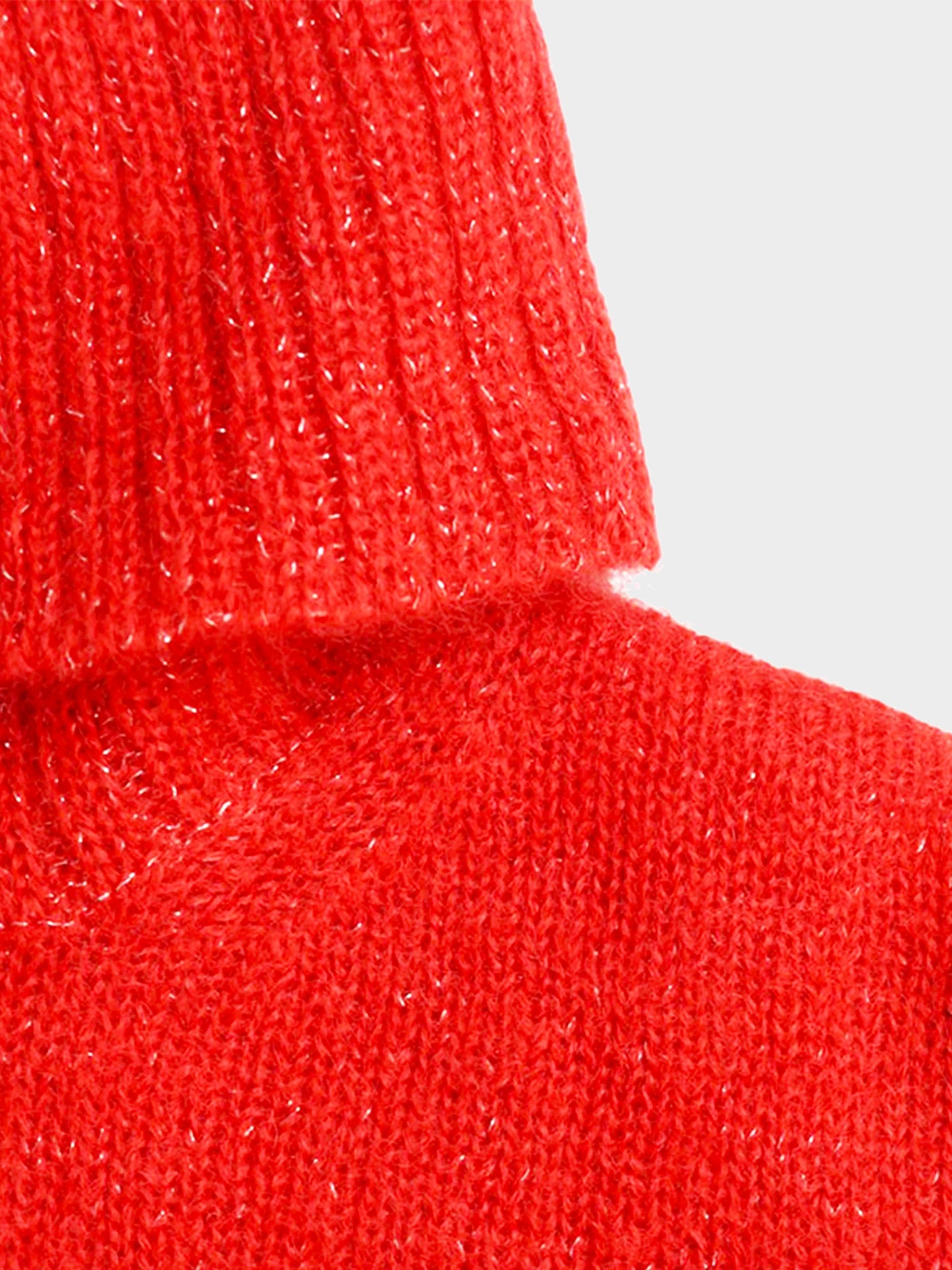 Maison Martin Margiela AW 2004 Red Mohair Knit High Neck Sweater