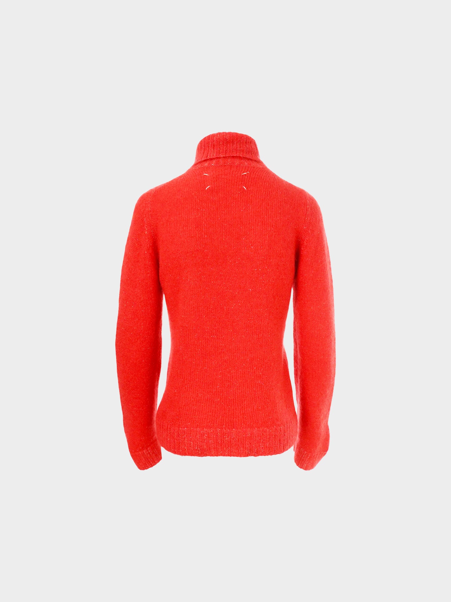 Maison Martin Margiela AW 2004 Red Mohair Knit High Neck Sweater