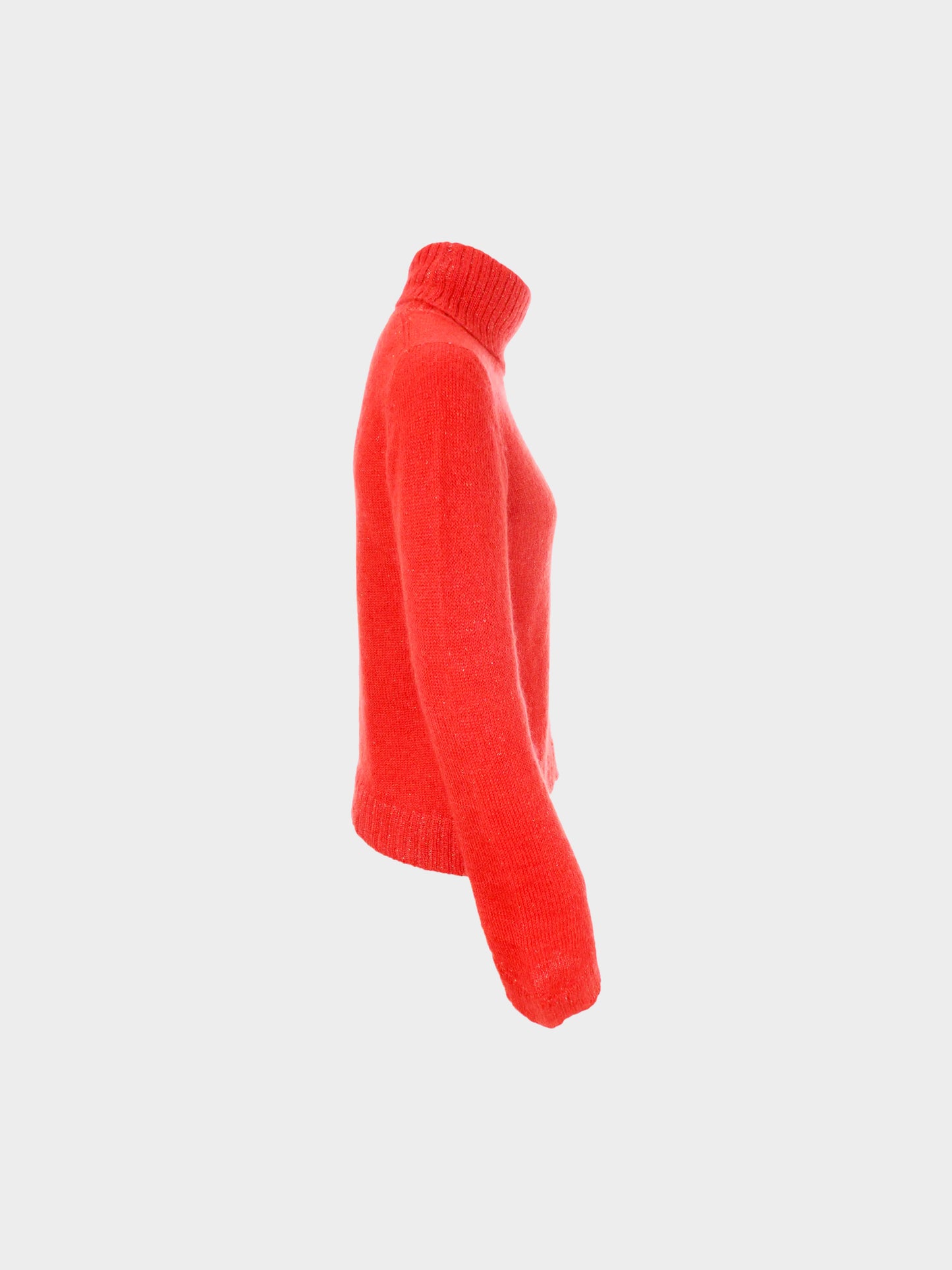 Maison Martin Margiela AW 2004 Red Mohair Knit High Neck Sweater