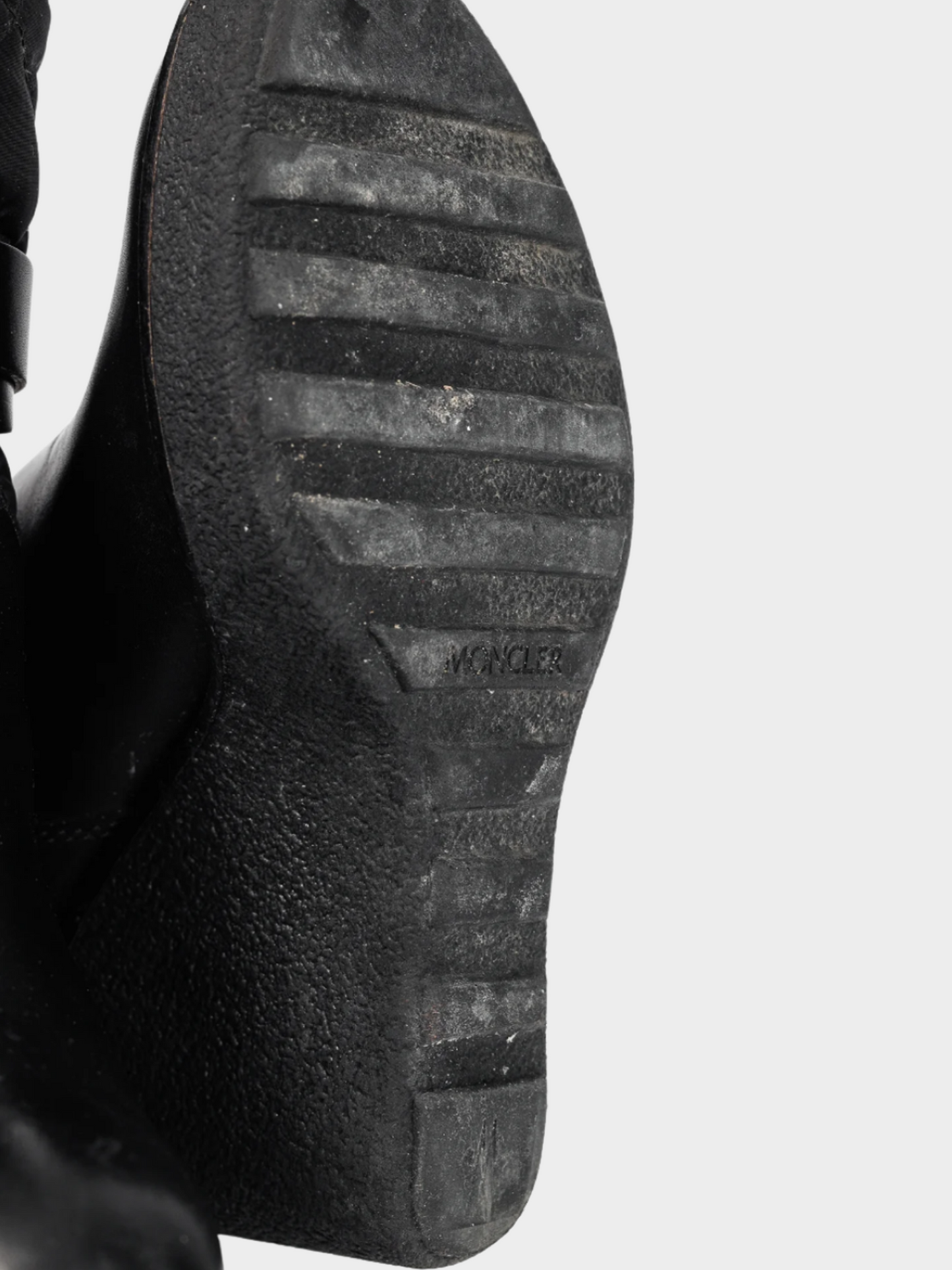 Moncler 2013 New Cernobbio Black Quilted Leather Wedge Boots