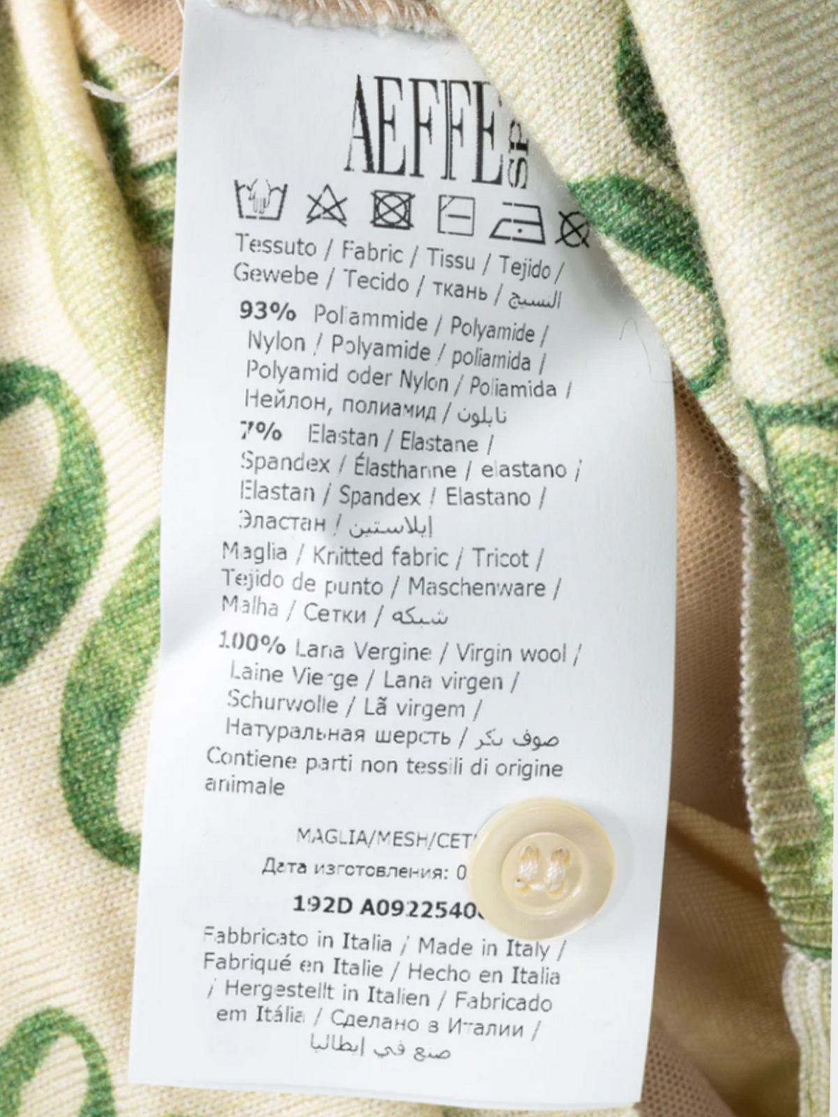 Moschino AW 2019 Couture Green Wool Money-Print Ruched Cardigan