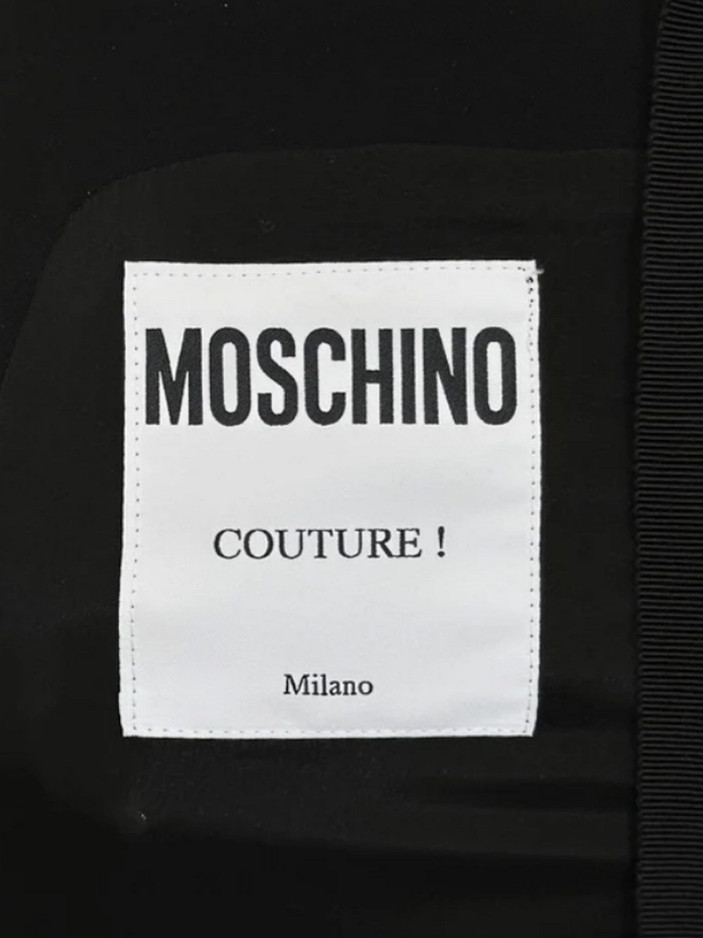 Moschino by Jeremy Scott FW 2019 Black Embroidered Dress