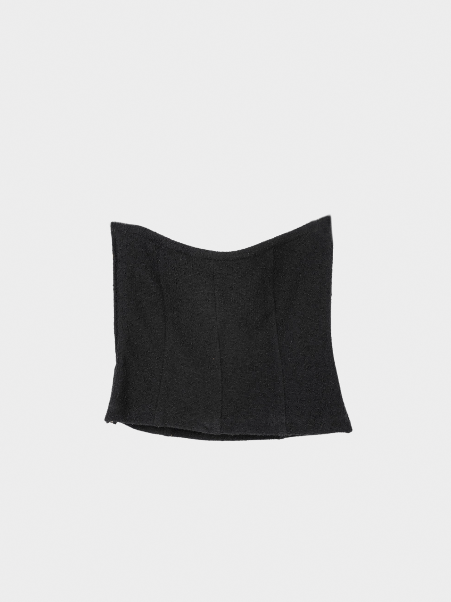 Moschino Cheap and Chic 2000s Black Boucle-Knit Bustier