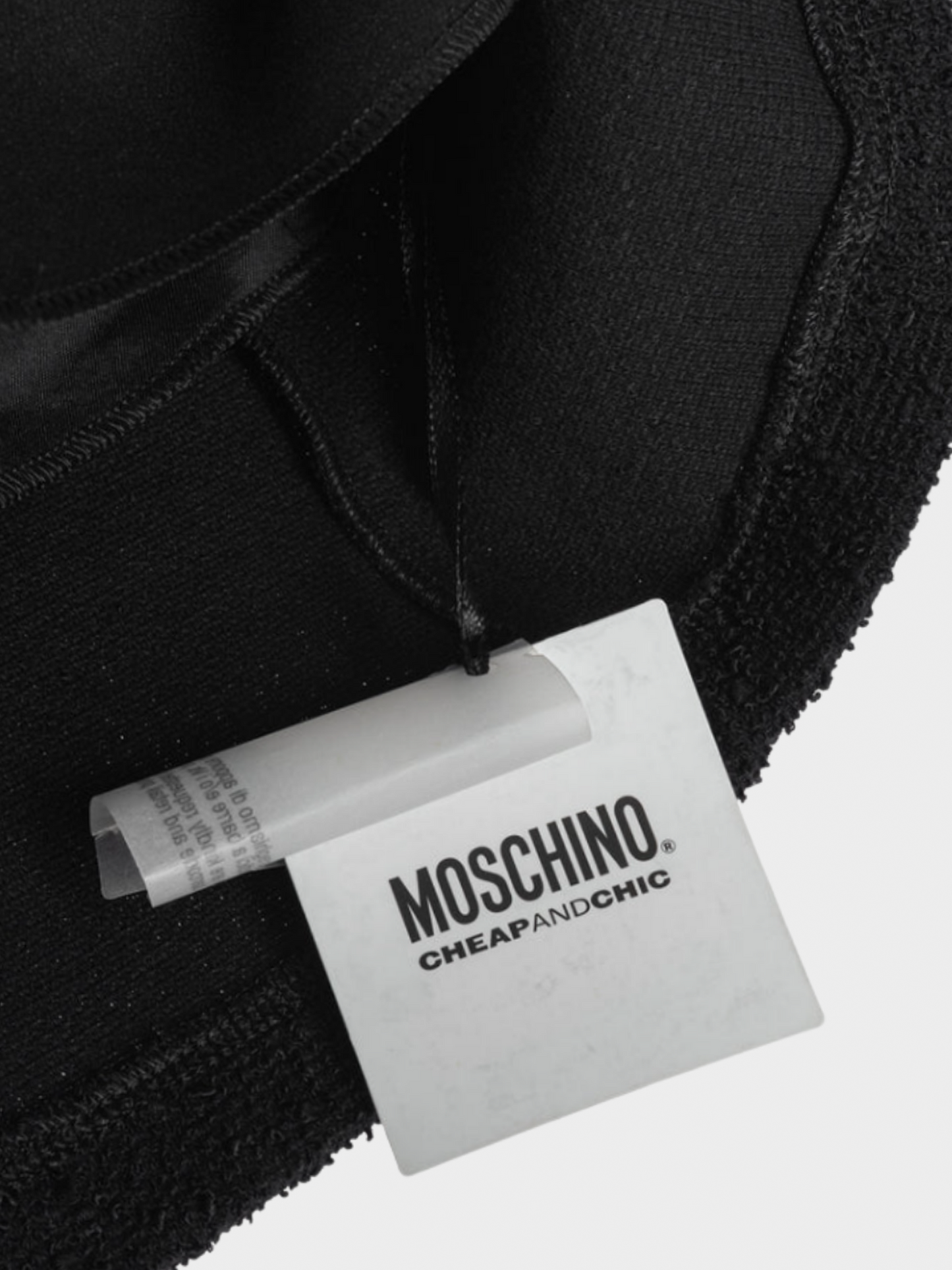 Moschino Cheap and Chic 2000s Black Boucle-Knit Bustier