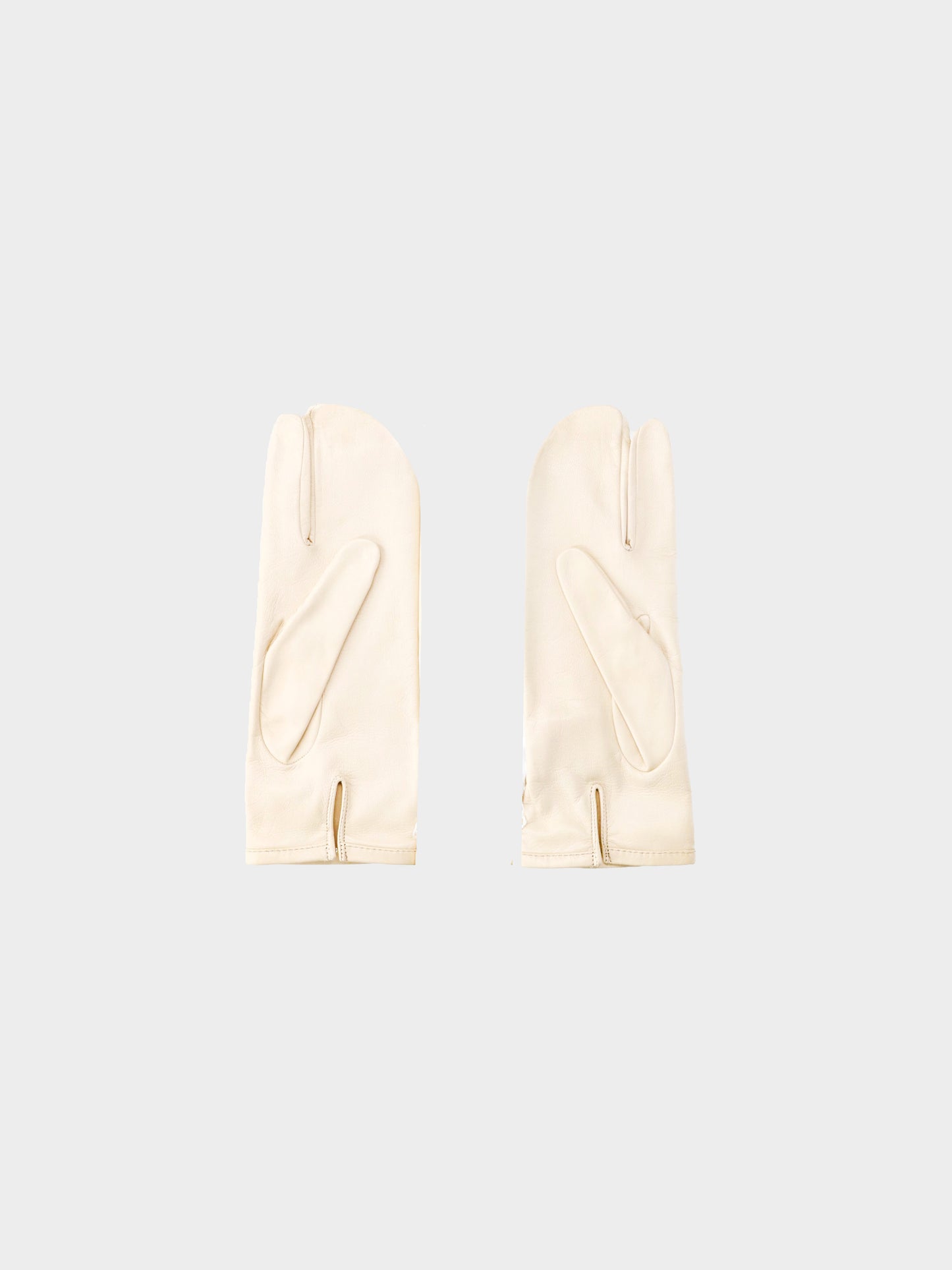 Maison Martin Margiela 2000s Beige Leather Tabi Gloves