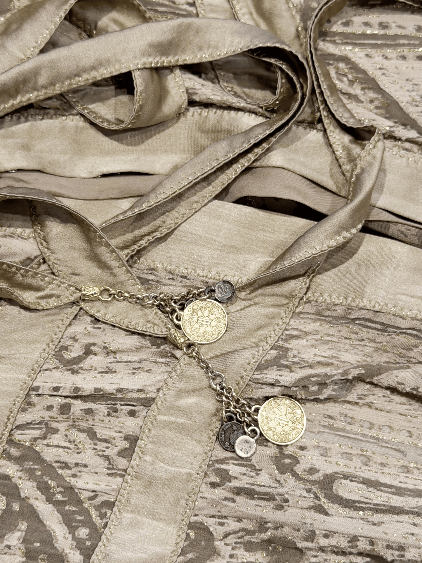 Roberto Cavalli SS 2004 Metallic Silk Jacquard Halter Top
