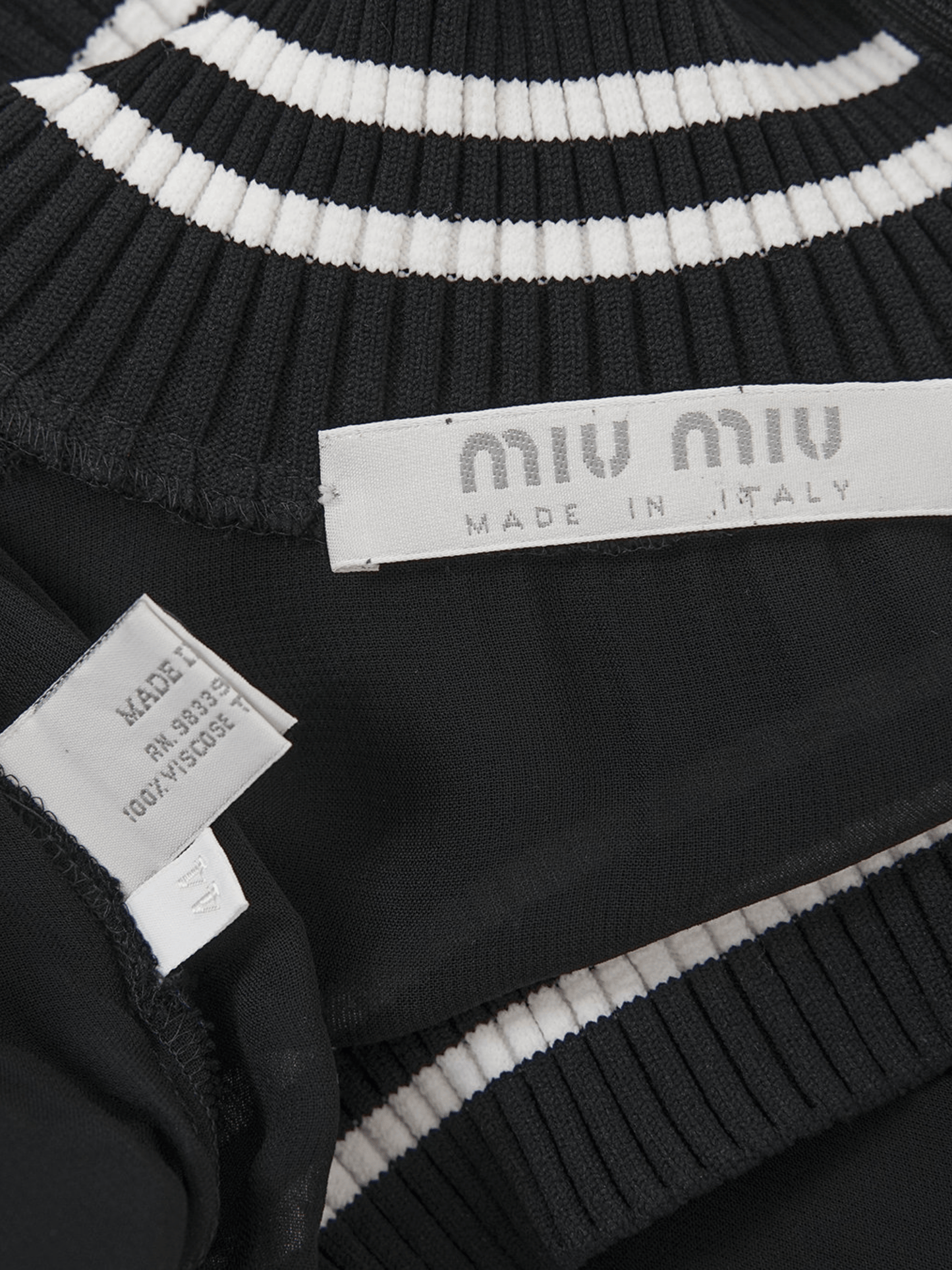 Miu Miu SS 2000 Black Sheer Top