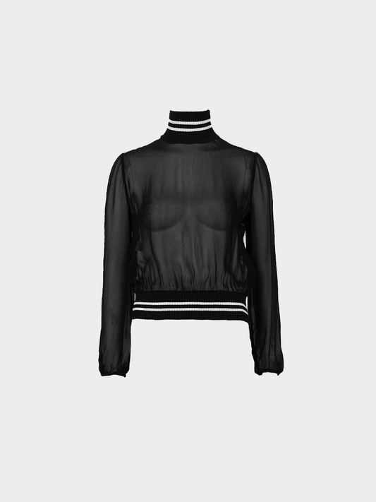 Miu Miu SS 2000 Black Sheer Top