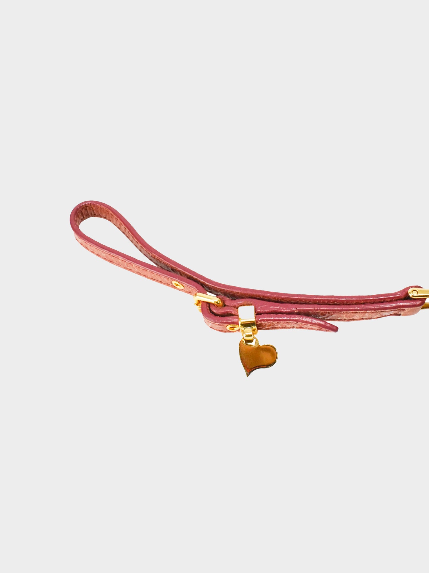 Miu Miu 2010s Coral Pink Embossed Croc Wristlet