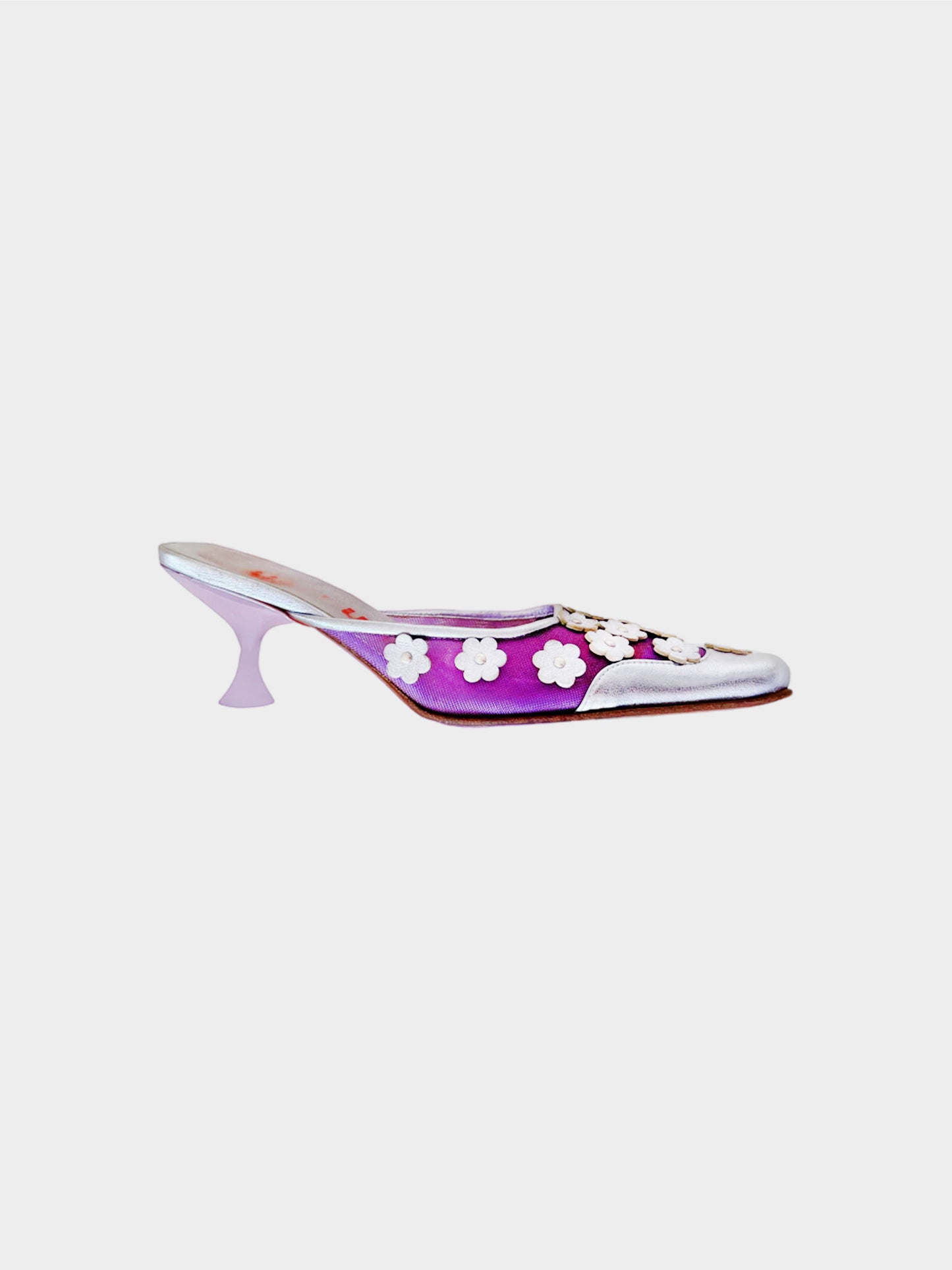 Miu Miu 1999 Purple Floral Heels