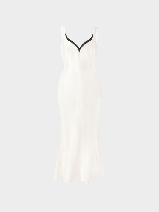 Thierry Mugler AW 2000-2001 White Silk Long Dress