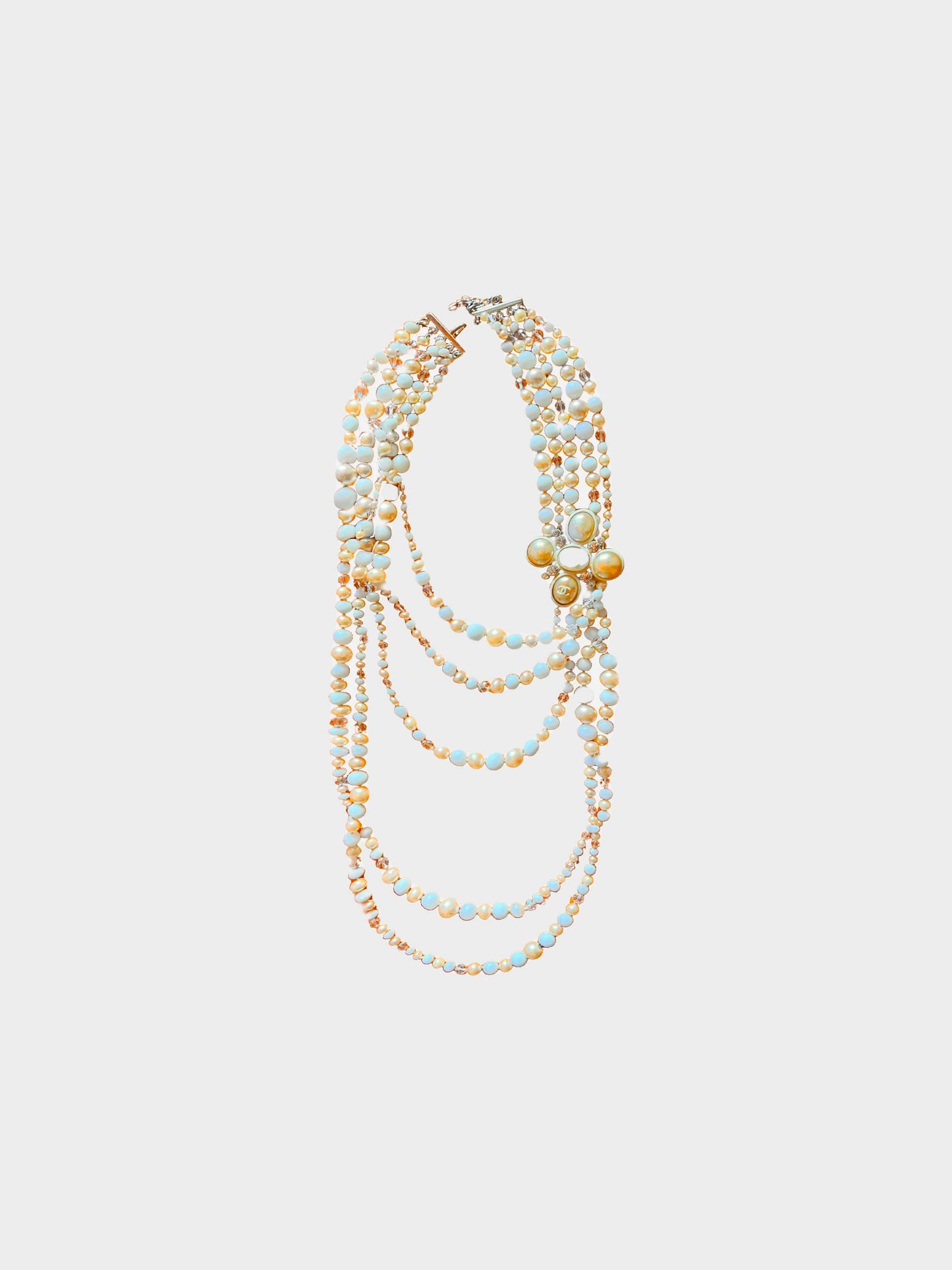 Chanel 1990s Mother of Pearl Draped Necklace