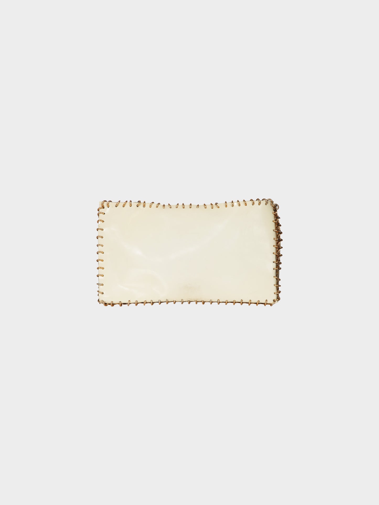 Paco Rabanne 1960s-Early 1970s Leather and Metal Link Clutch Bag