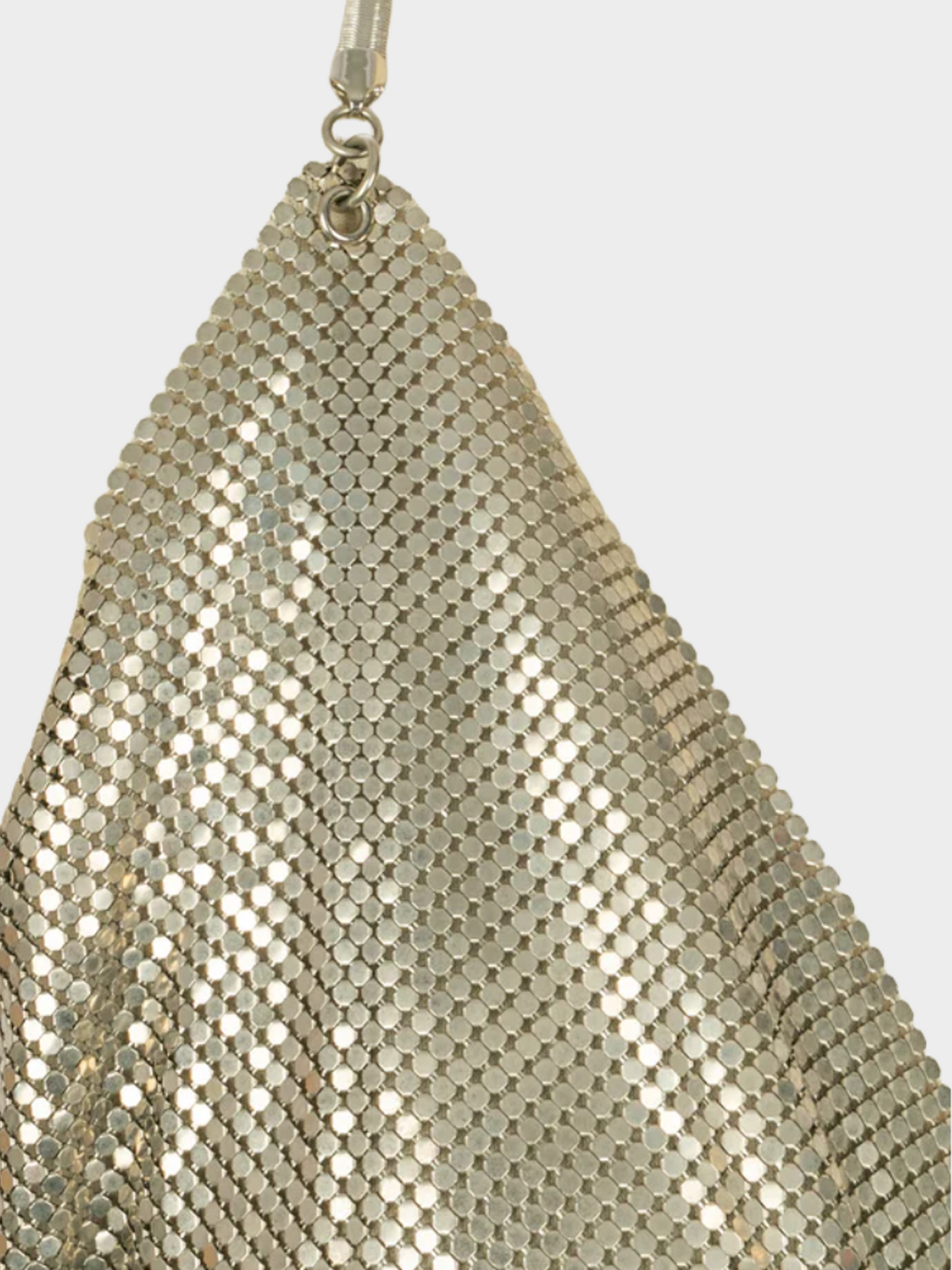 Paco Rabanne 2000s Silver metallic mesh backless top