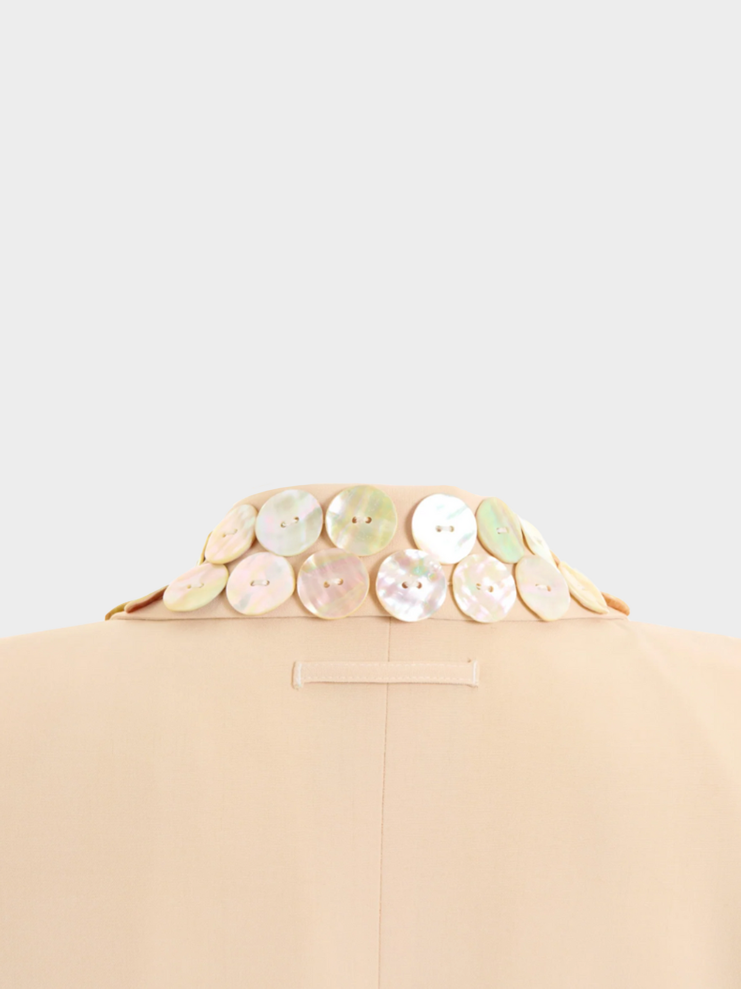 Jean Paul Gaultier Couture SS 2003 Cream "Mother of Pearl" Buttons Blazer