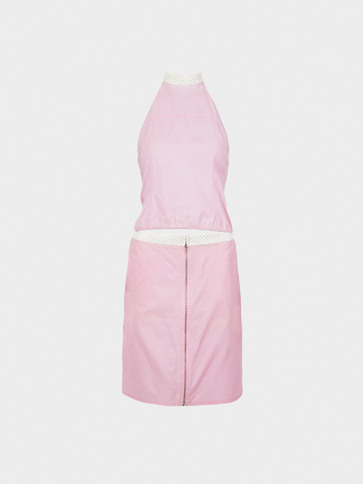 Miu Miu SS 2000 Pink Halter Top and Skirt Set