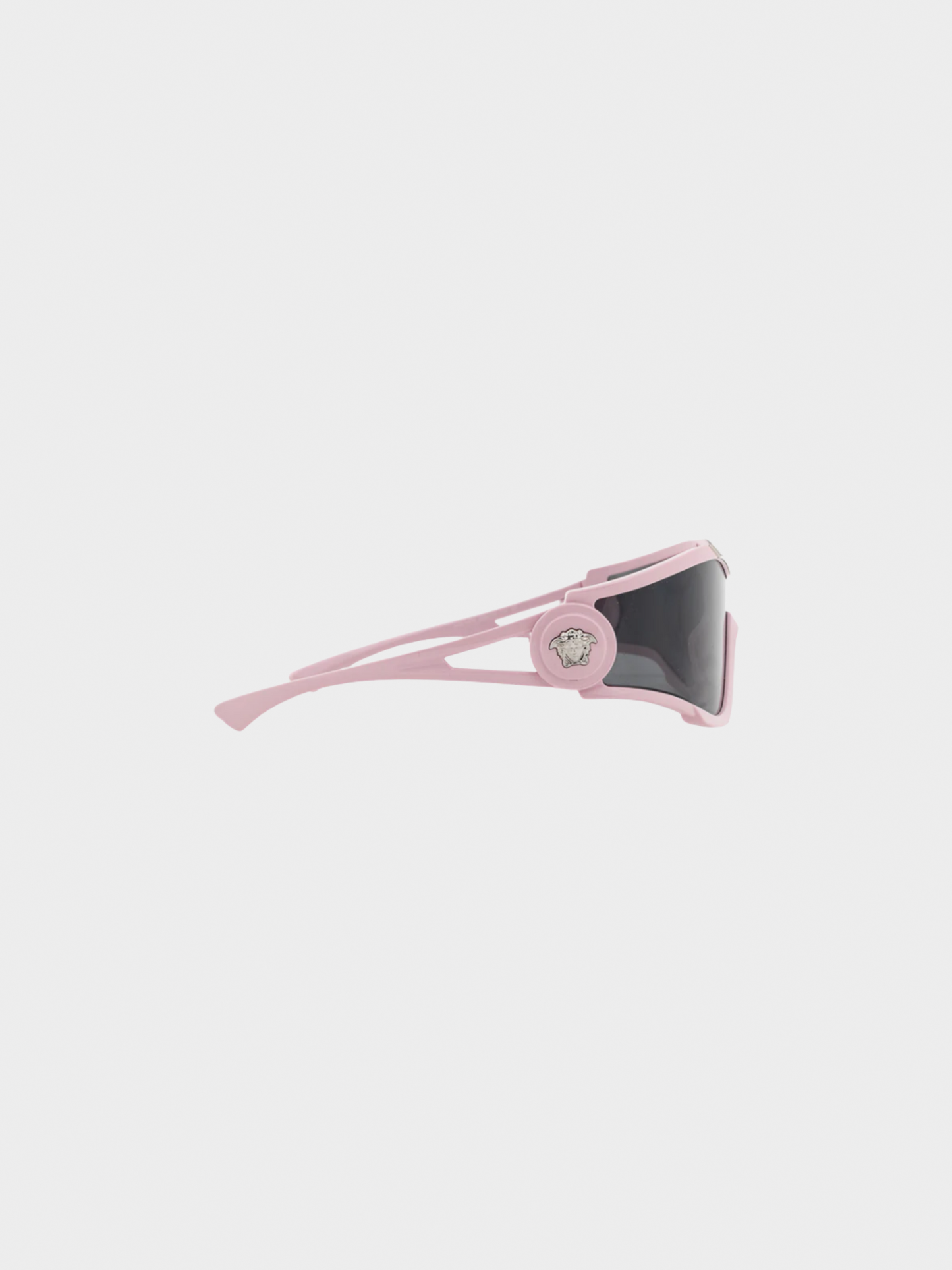 Versace SS 2024 Pink Medusa-Logo Shield Sunglasses