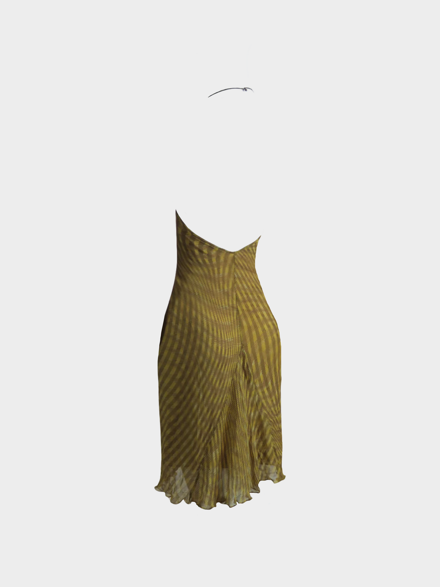 Plein Sud 2000s Army Green Cheetah Print Silk Midi Dress