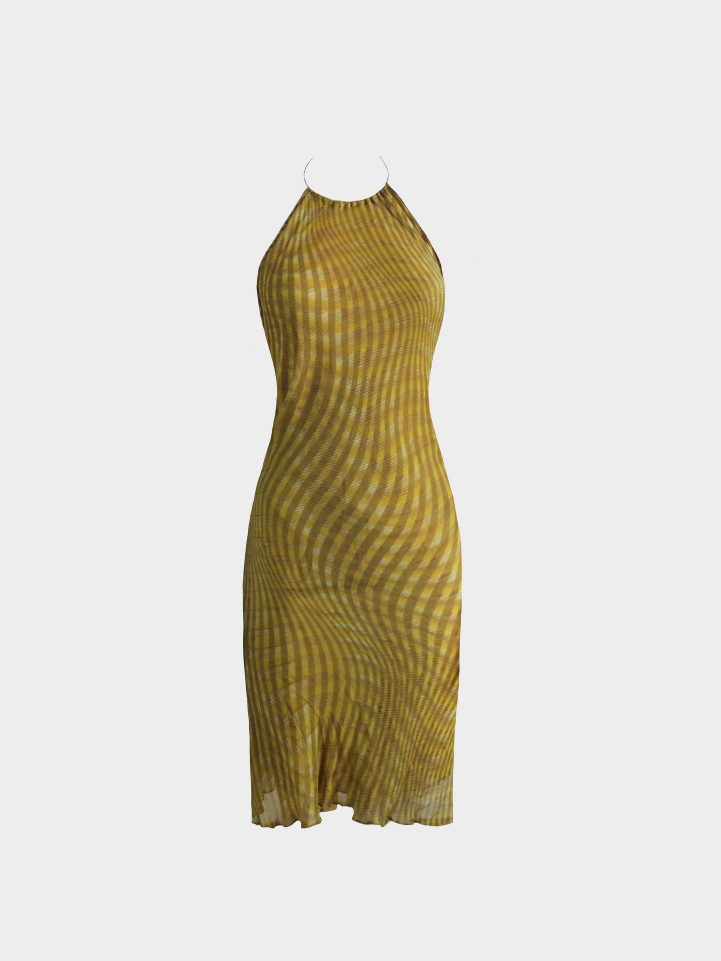 Plein Sud 2000s Army Green Cheetah Print Silk Midi Dress