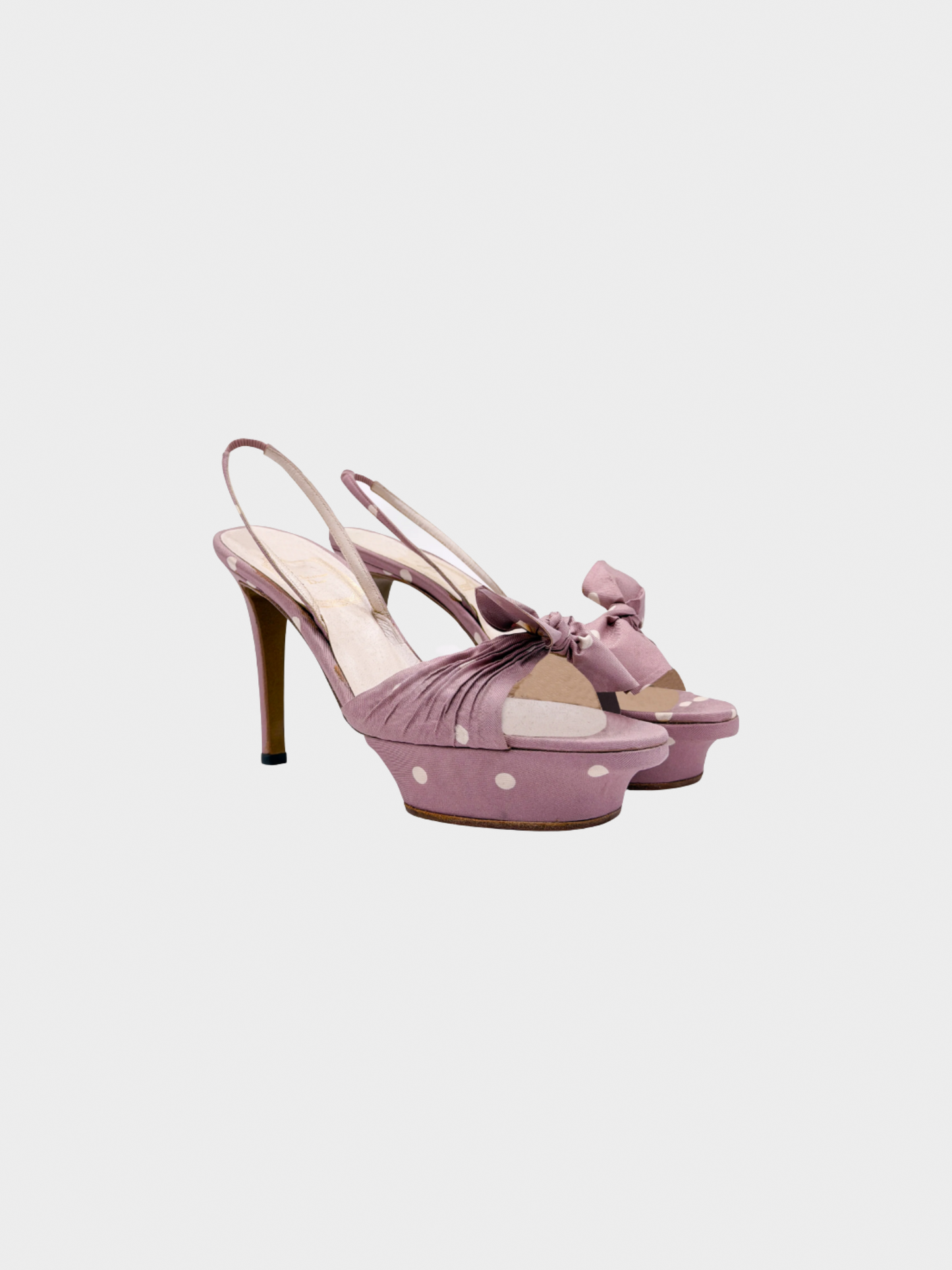 Christian Dior SS 1998 Sandals Lilac Polka Dot Sandal Pumps