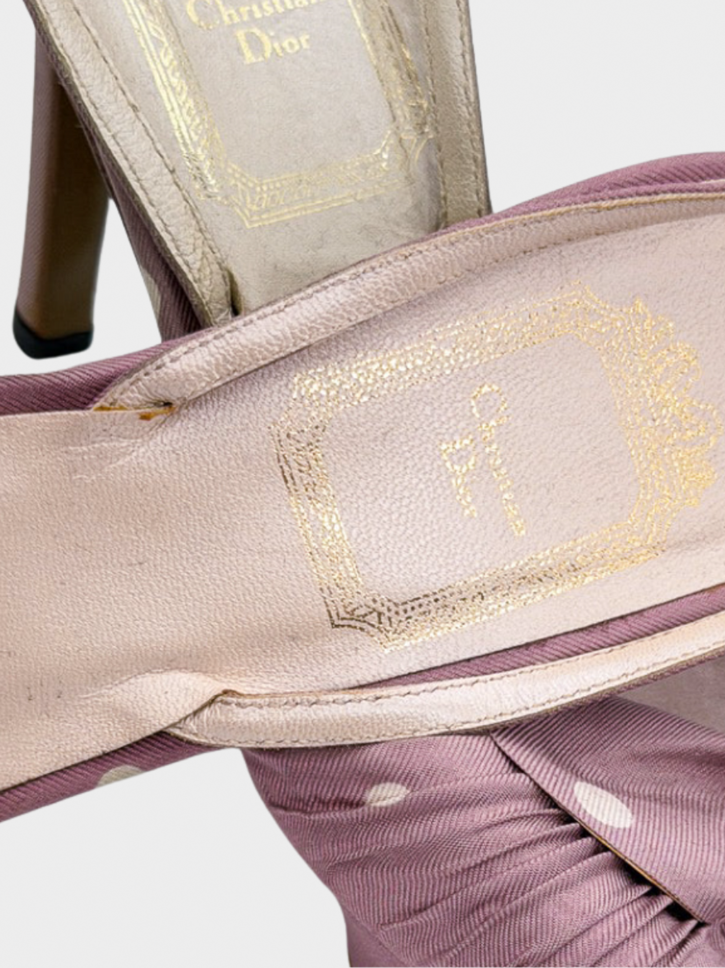 Christian Dior SS 1998 Sandals Lilac Polka Dot Sandal Pumps