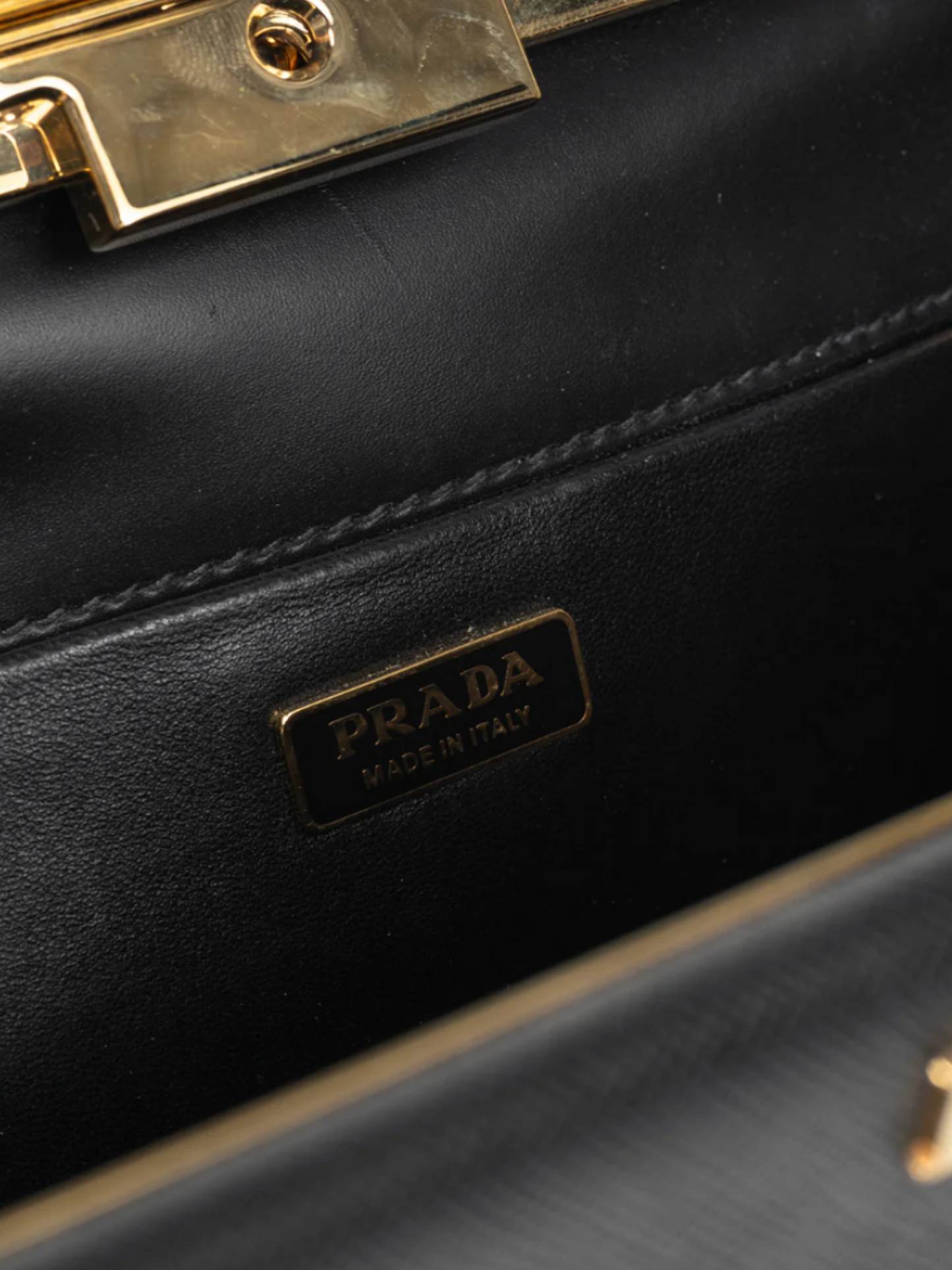 Prada 2000s Black Nero Saffiano Leather Studded Fringe Frame Shoulder Bag