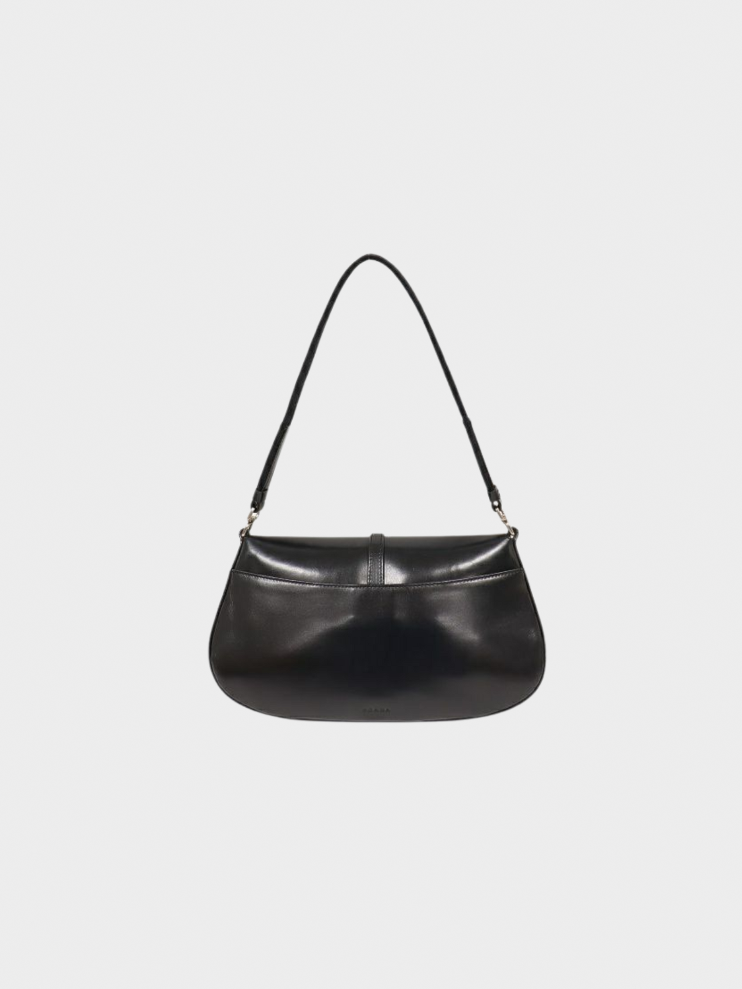 Prada 2000s Black Leather Flap Pochette Bag