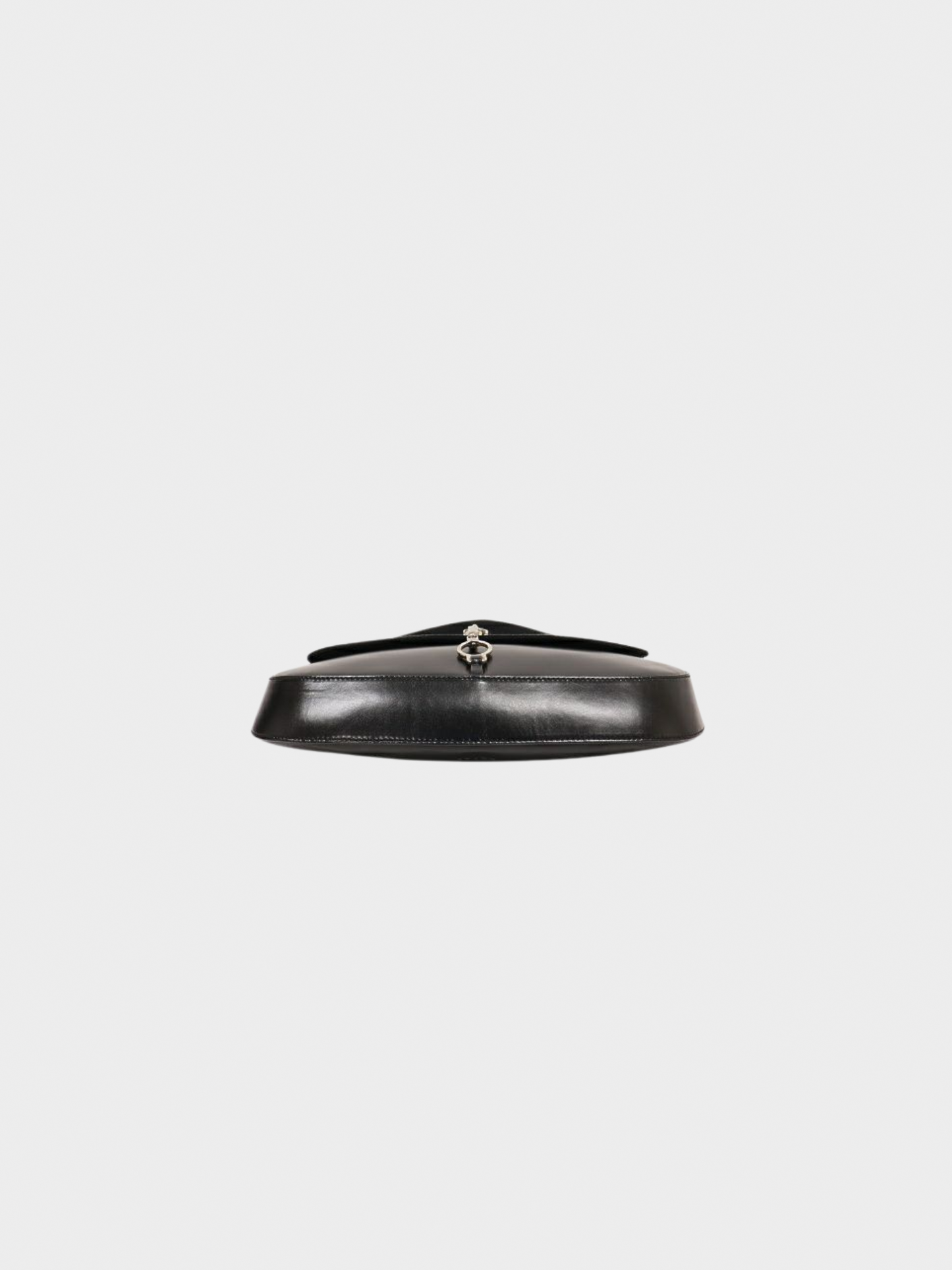 Prada 2000s Black Leather Flap Pochette Bag