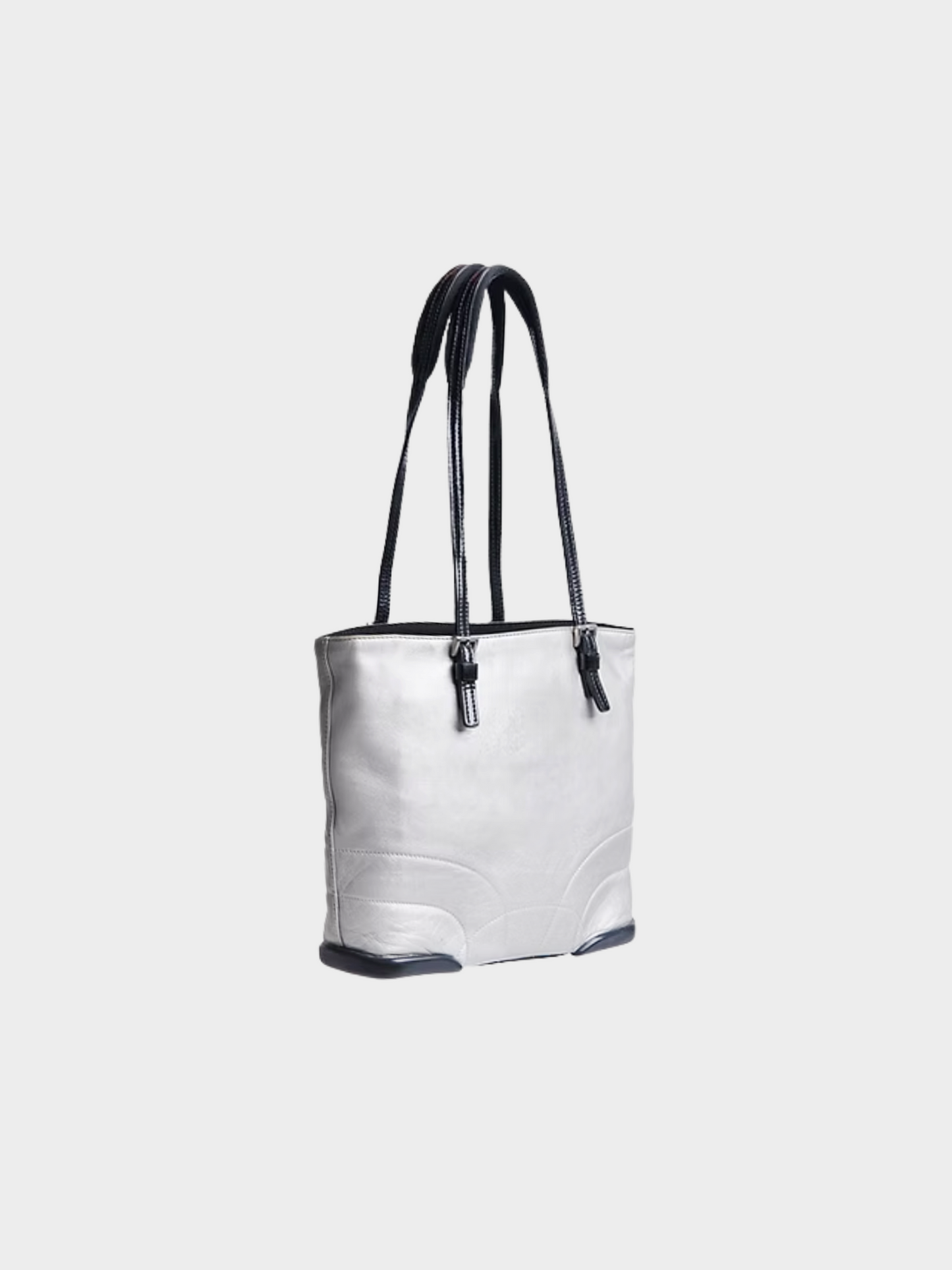 Prada FW 1999 Silver Metallic Tote Bag