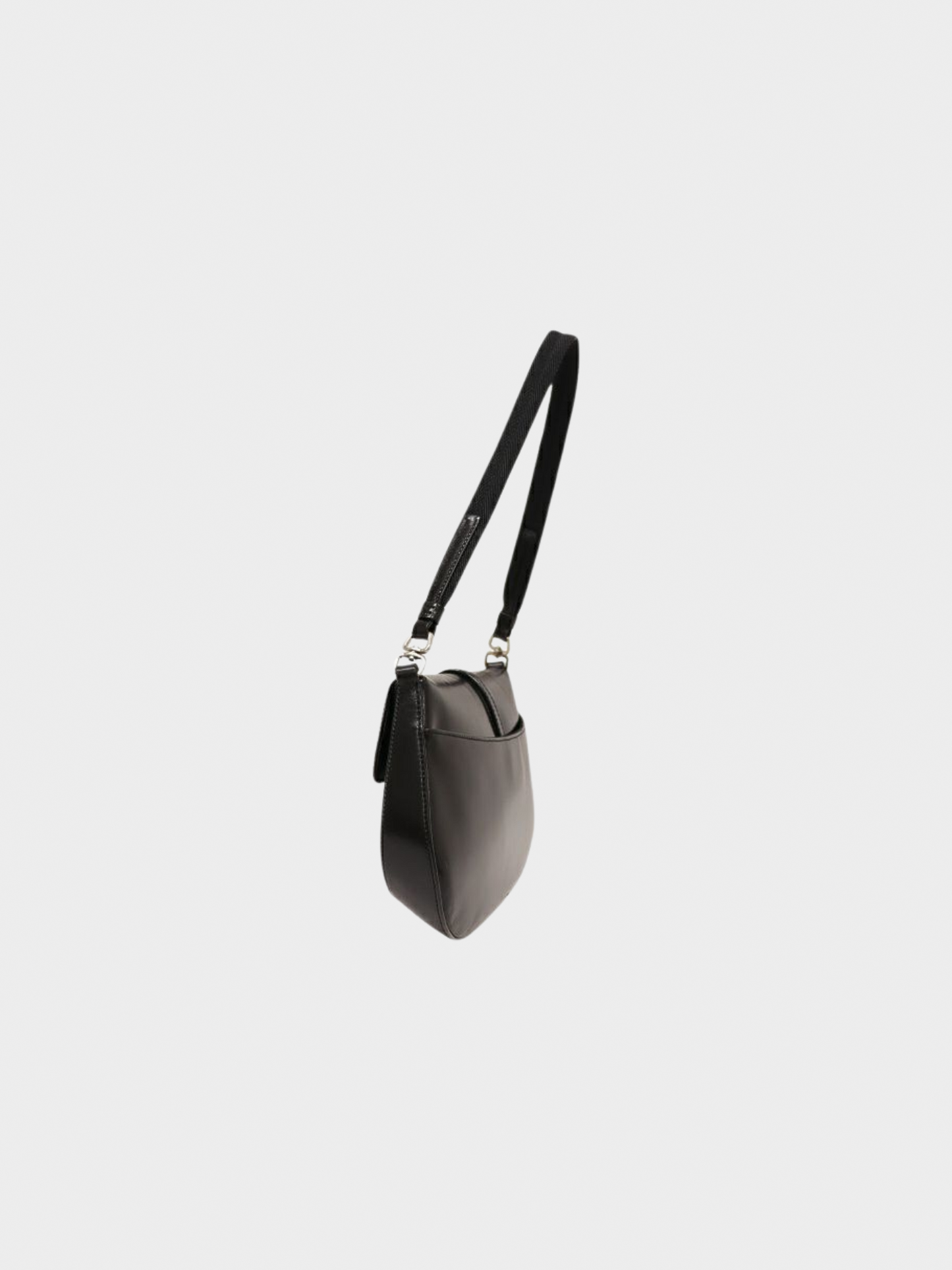 Prada 2000s Black Leather Flap Pochette Bag