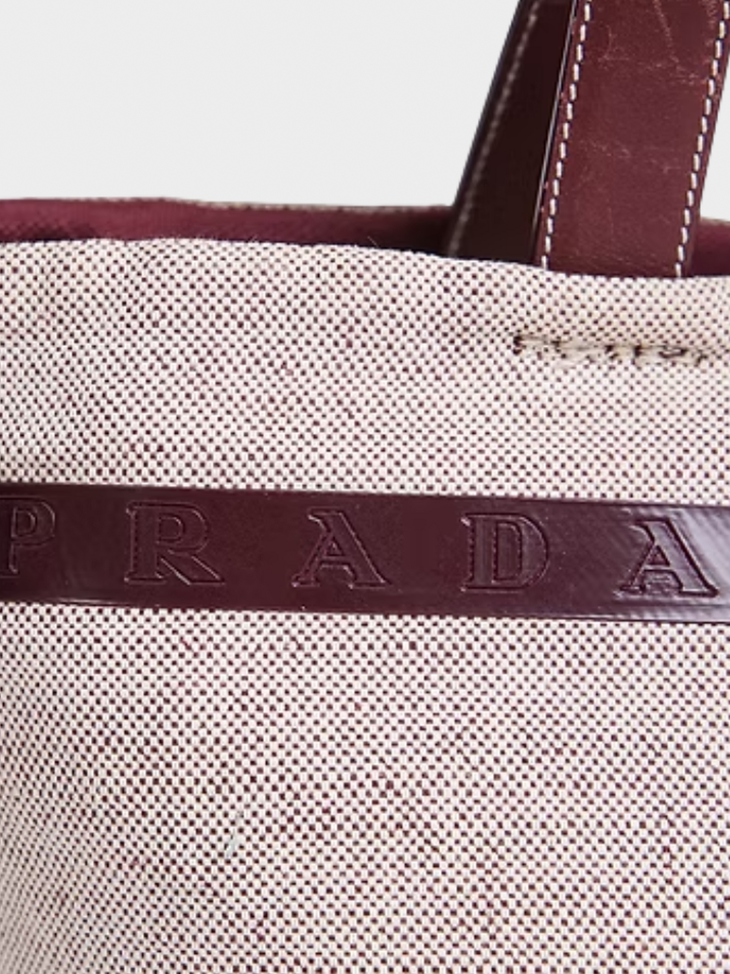 Prada SS 1999 Beige Canvas Handbag