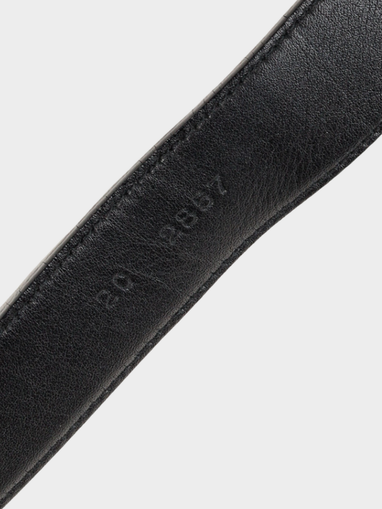 Prada 2000s Black Leather Logo-Engraved Oval-Buckle Belt
